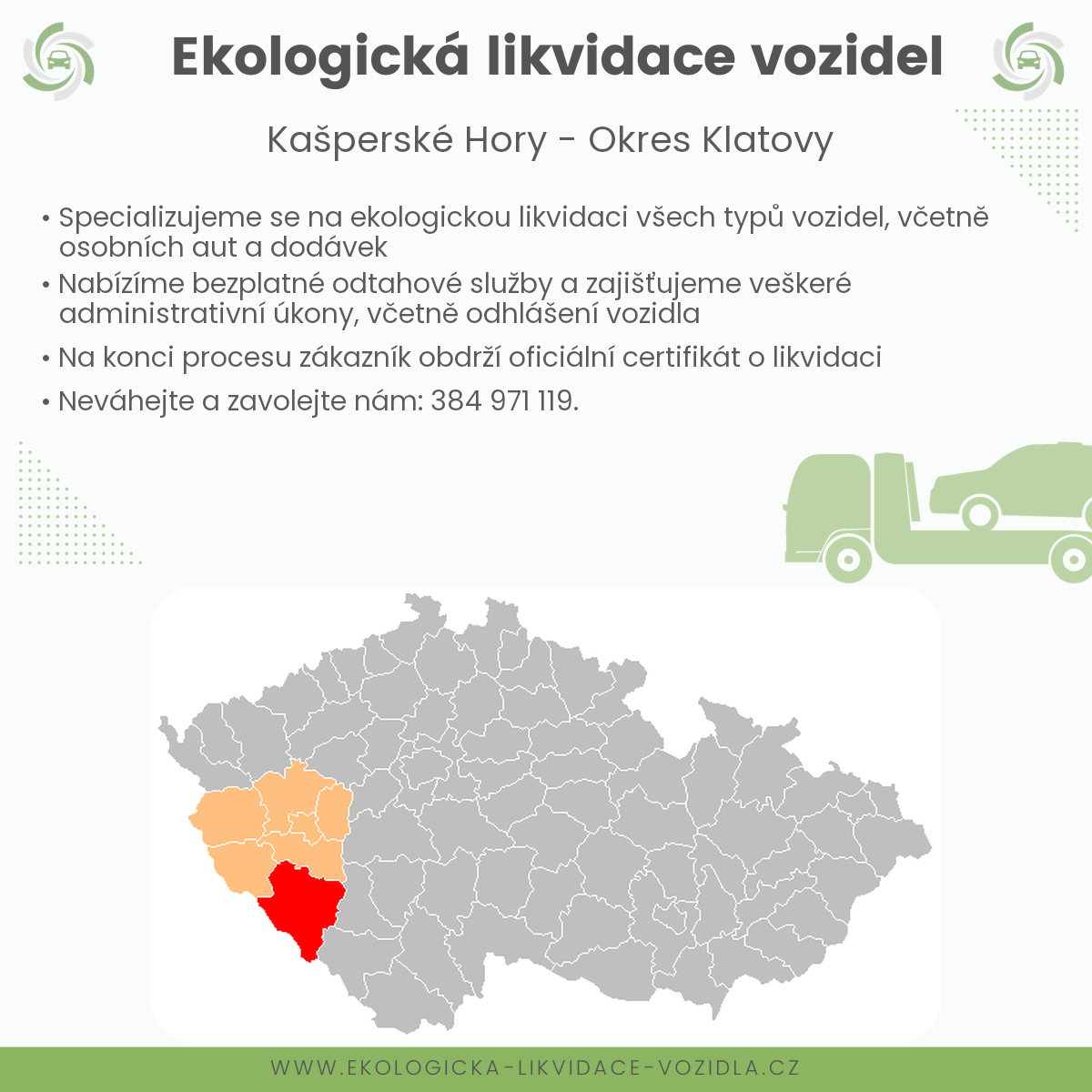 likvidace vozidel - Kašperské Hory