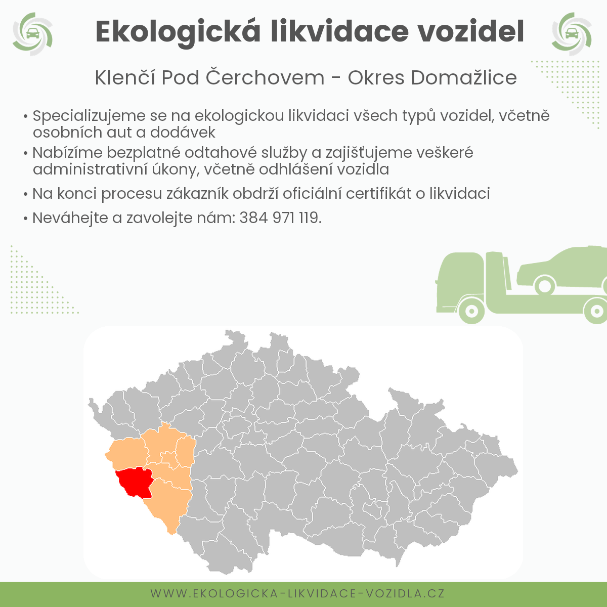 likvidace vozidel - Klenčí pod Čerchovem