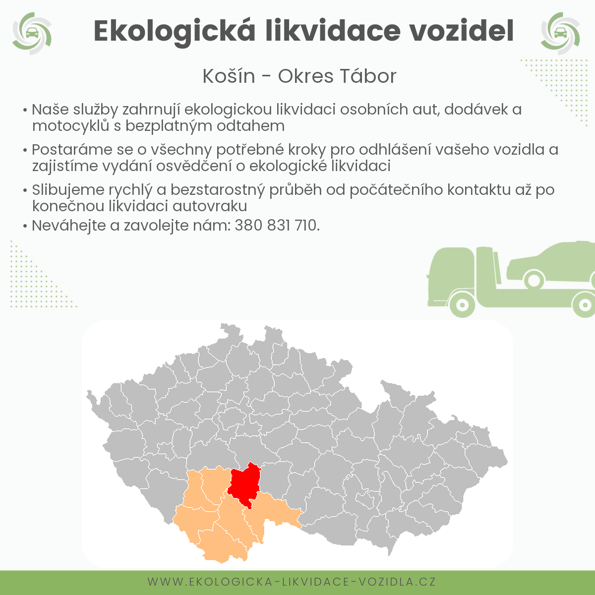 likvidace vozidel - Košín