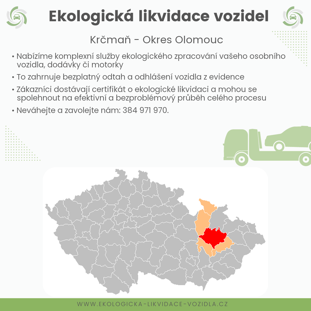 likvidace vozidel - Krčmaň