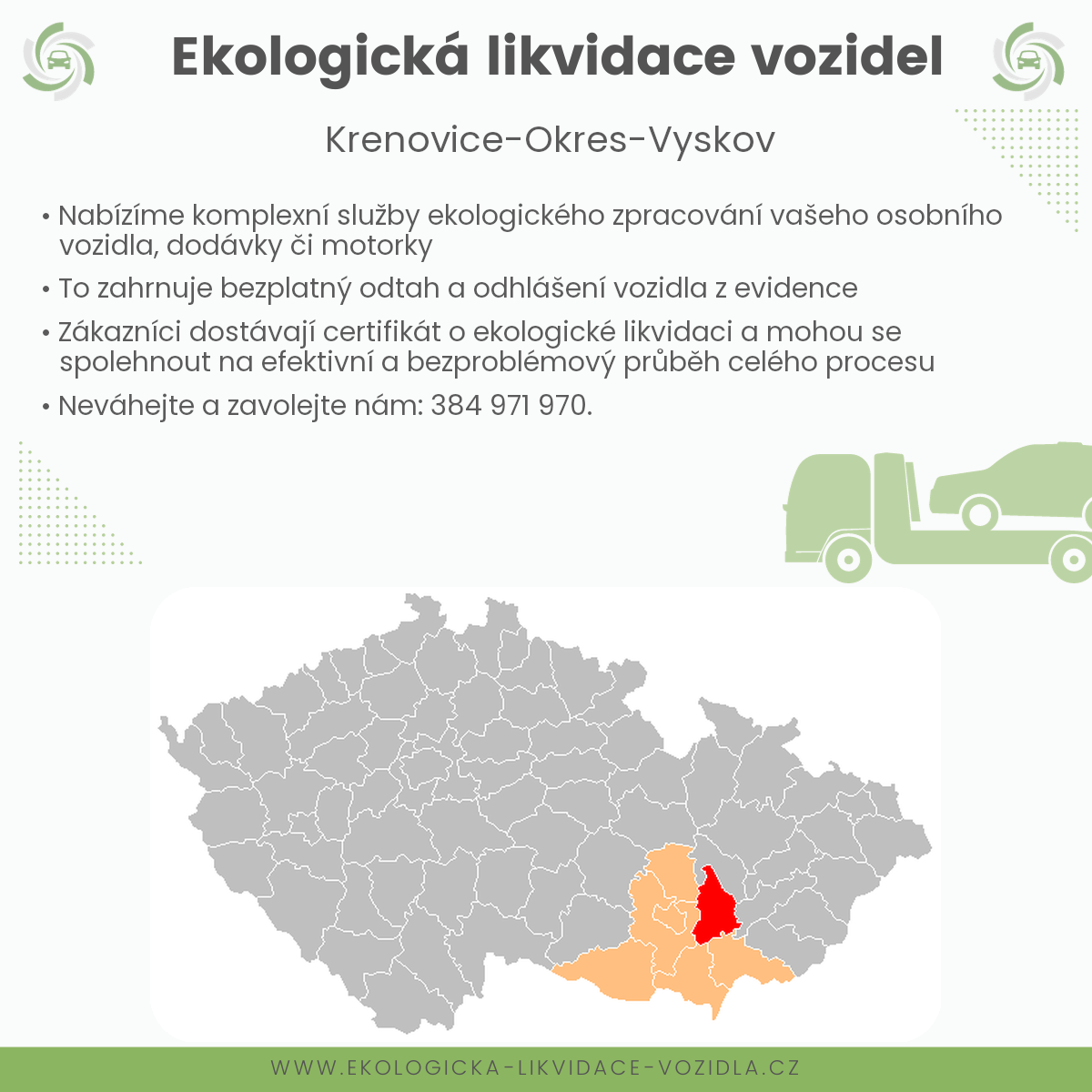 likvidace vozidel - Křenovice