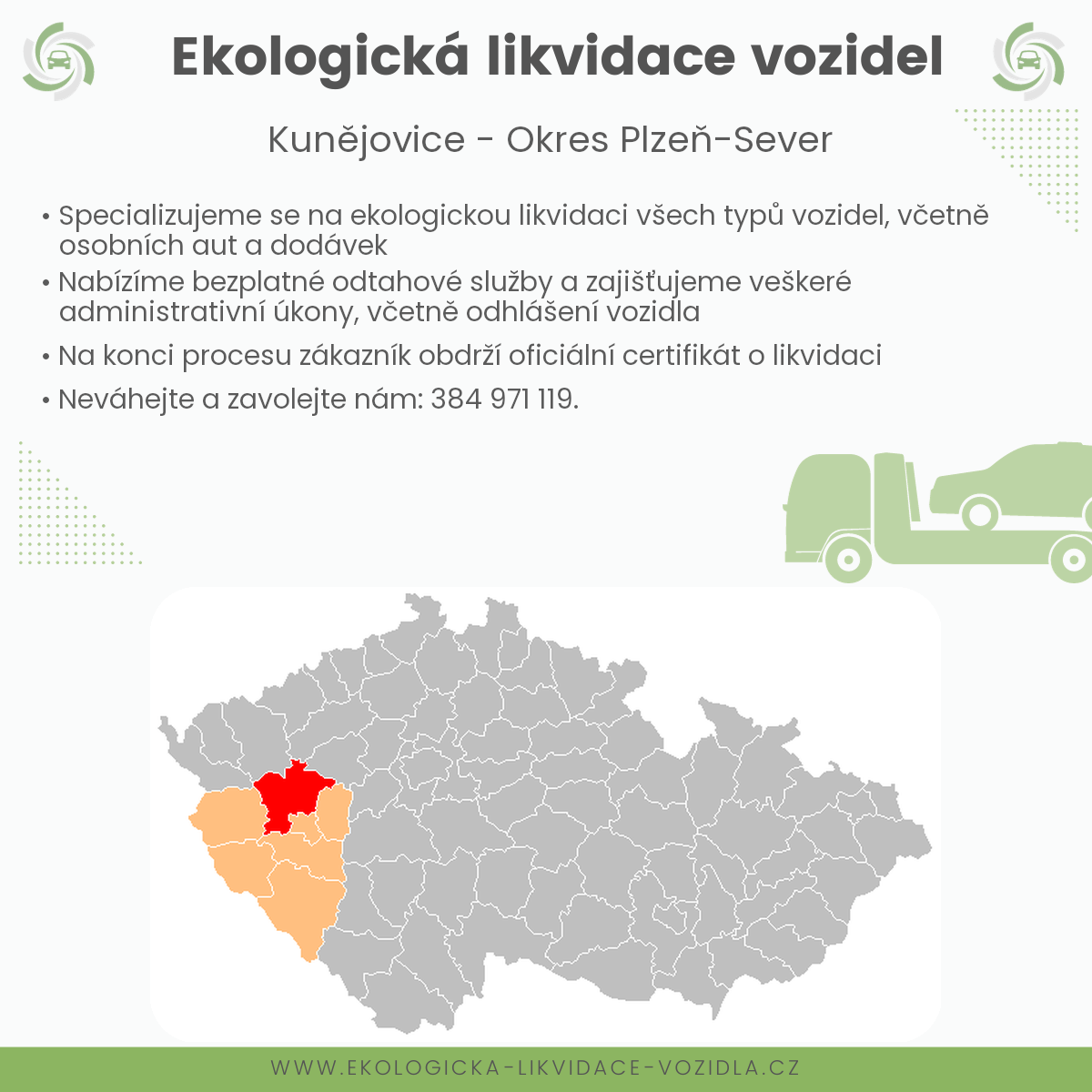 likvidace vozidel - Kunějovice