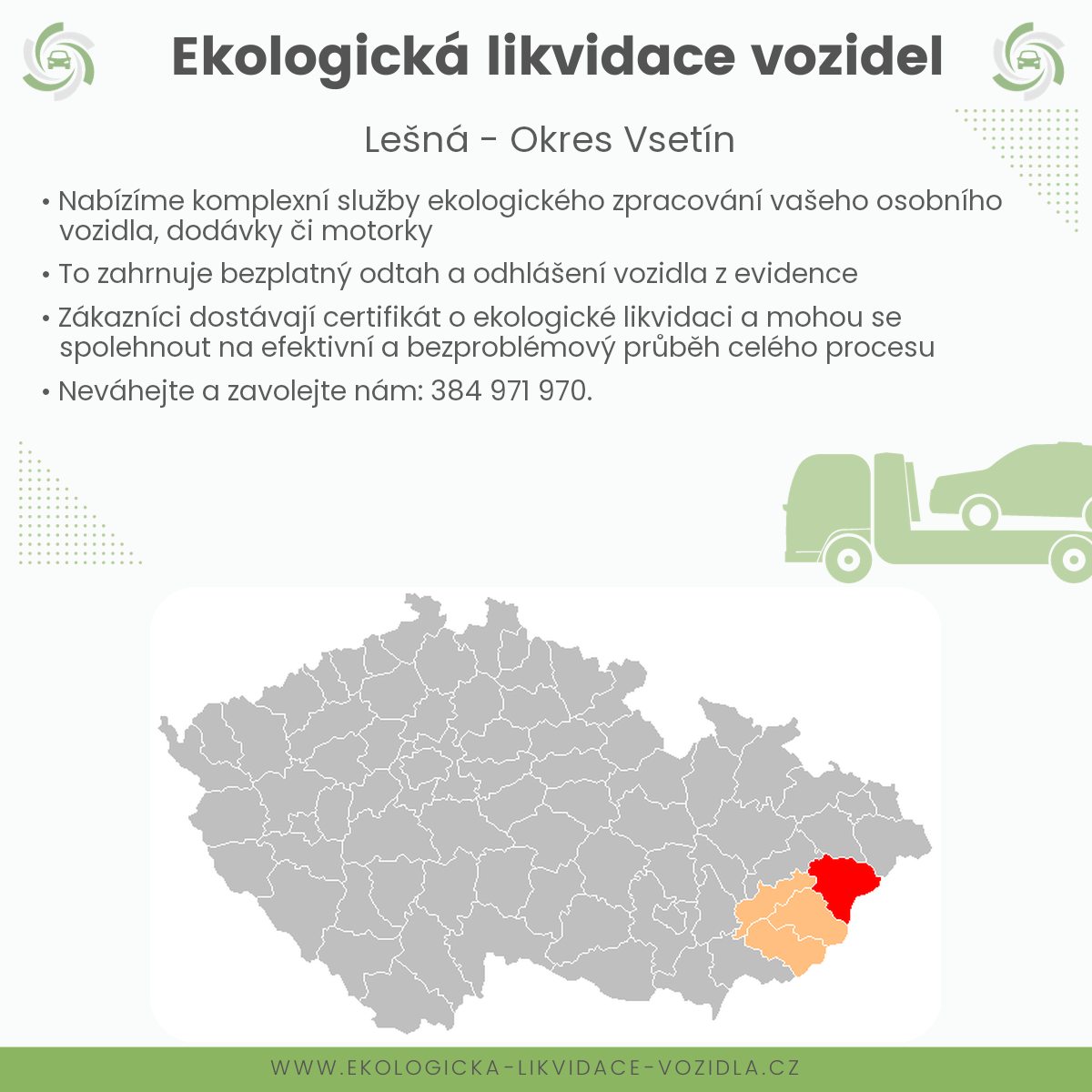 likvidace vozidel - Lešná