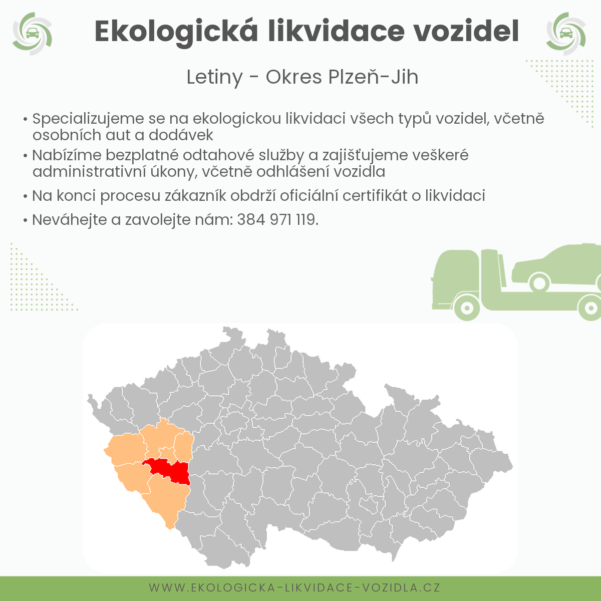likvidace vozidel - Letiny