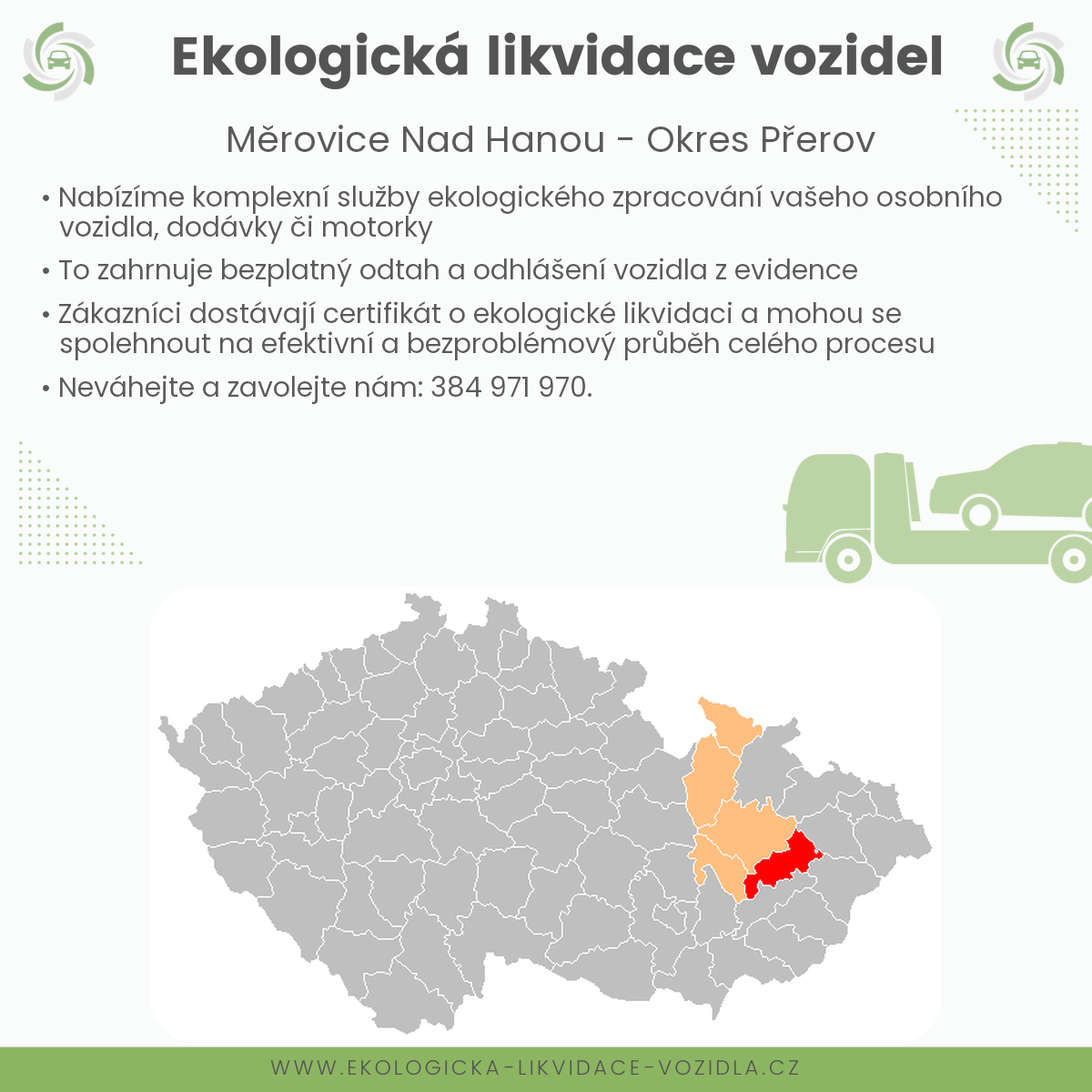 likvidace vozidel - Měrovice nad Hanou