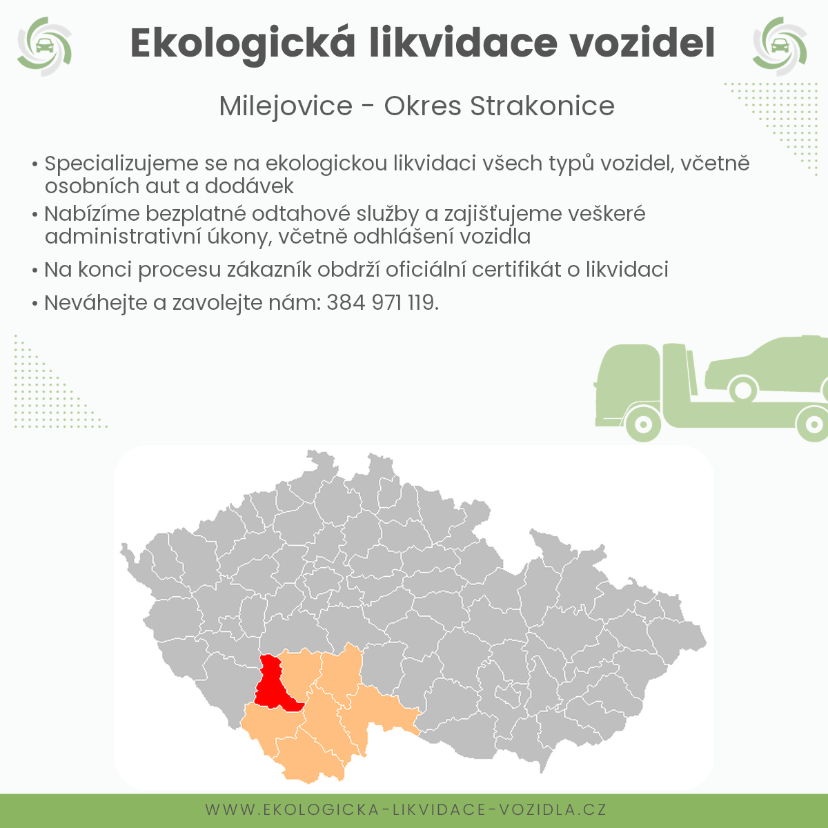 likvidace vozidel - Milejovice