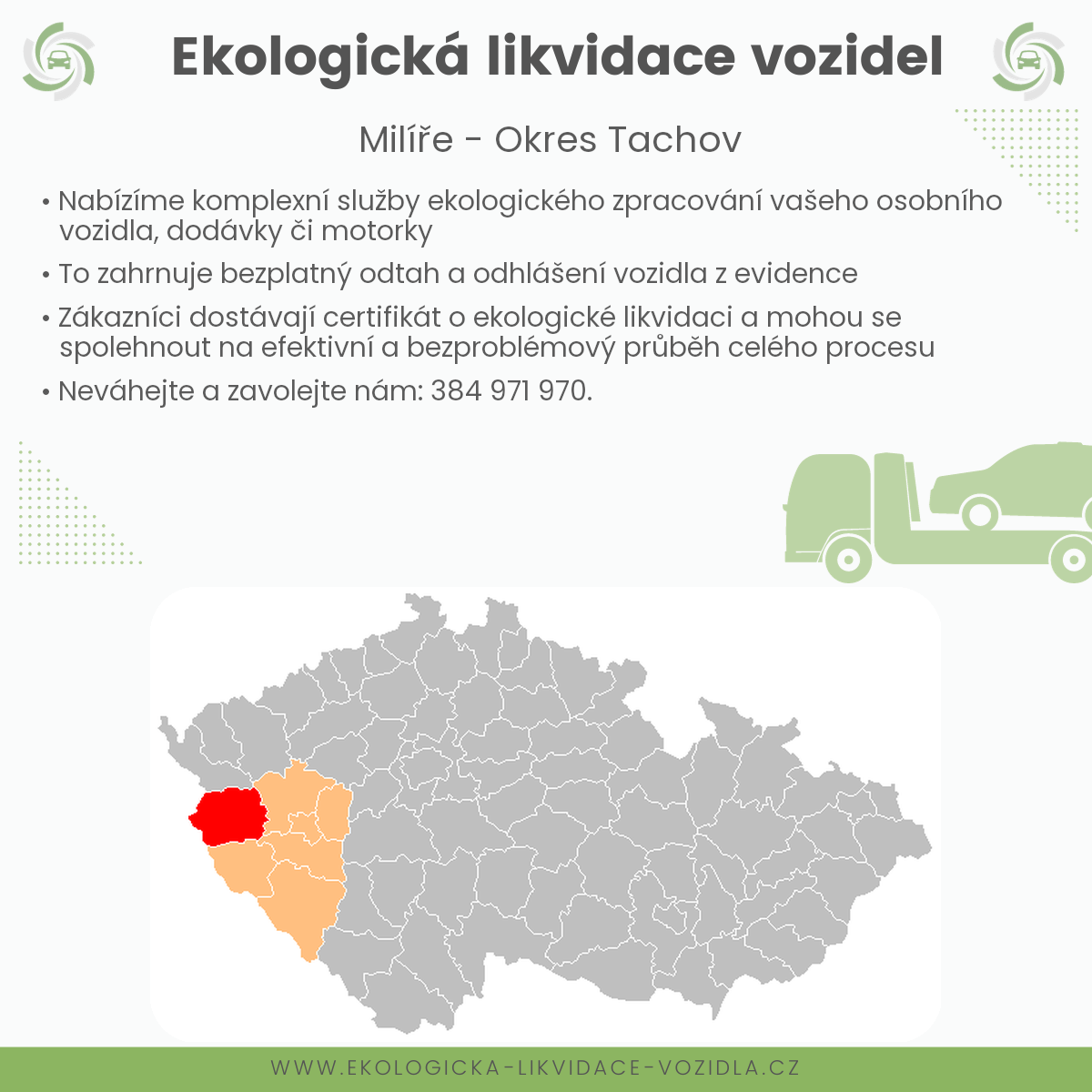 likvidace vozidel - Milíře