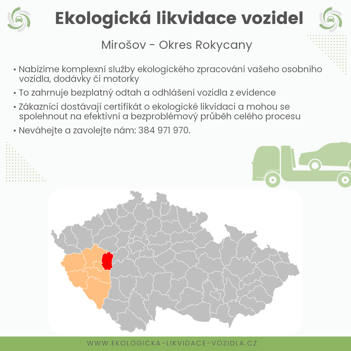 likvidace vozidel - Mirošov