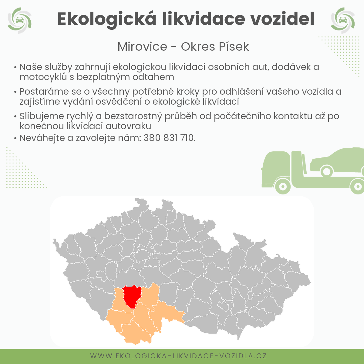likvidace vozidel - Mirovice