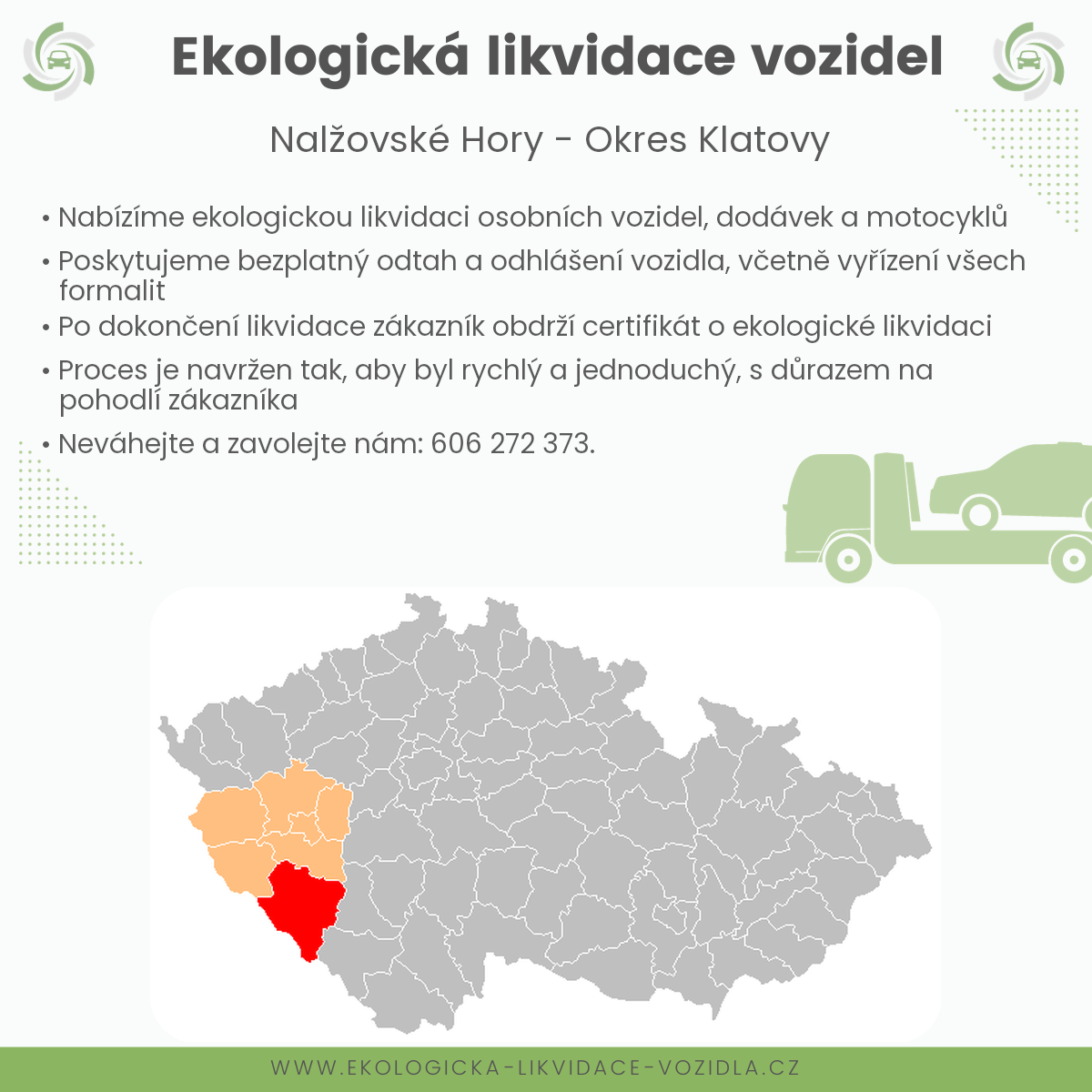 likvidace vozidel - Nalžovské Hory