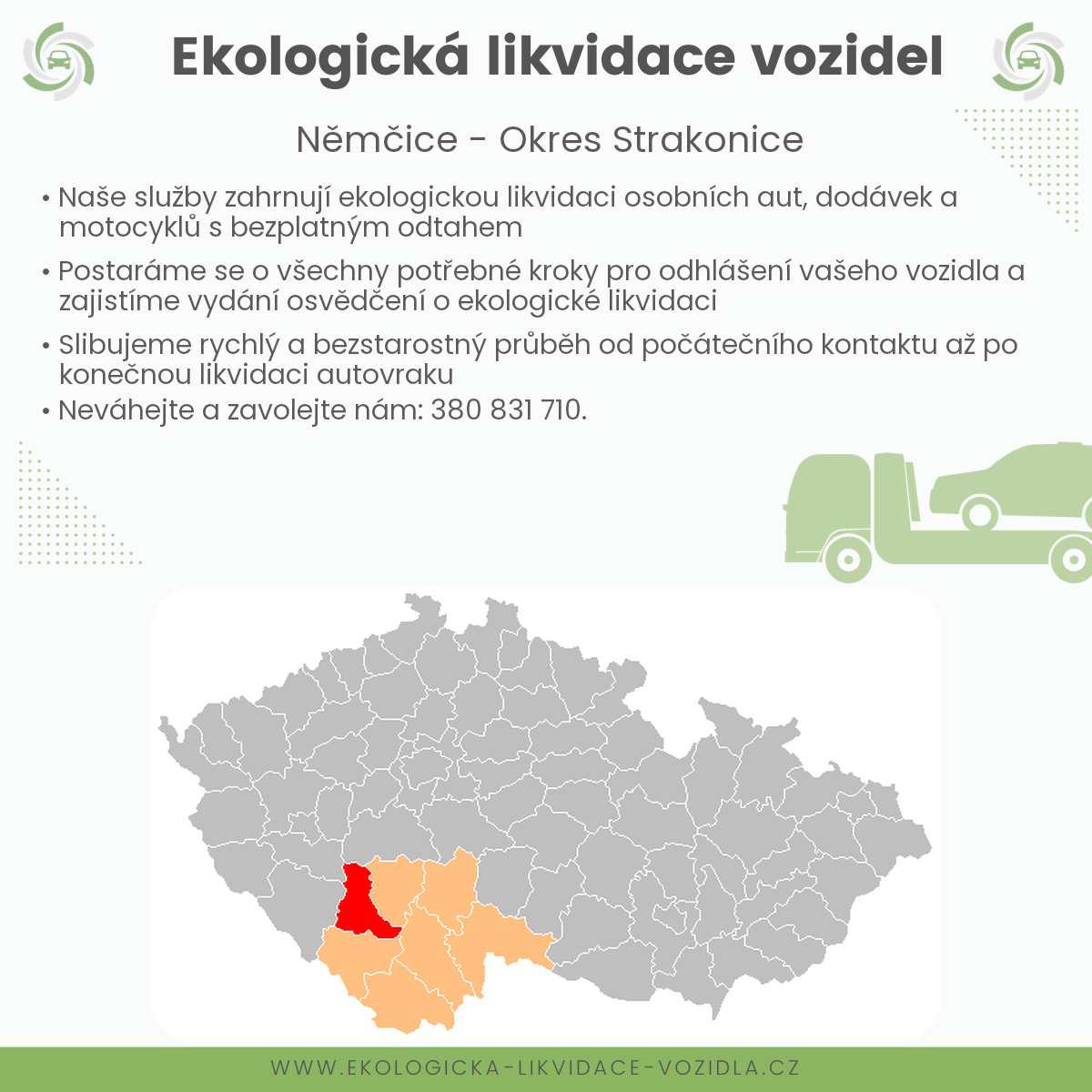 likvidace vozidel - Němčice