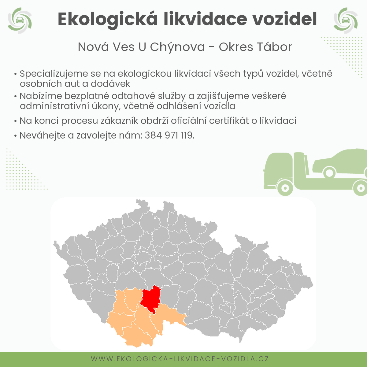 likvidace vozidel - Nová Ves u Chýnova