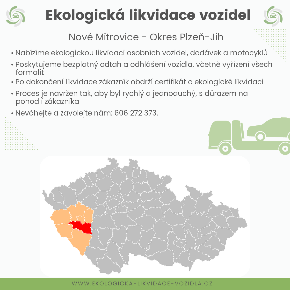 likvidace vozidel - Nové Mitrovice
