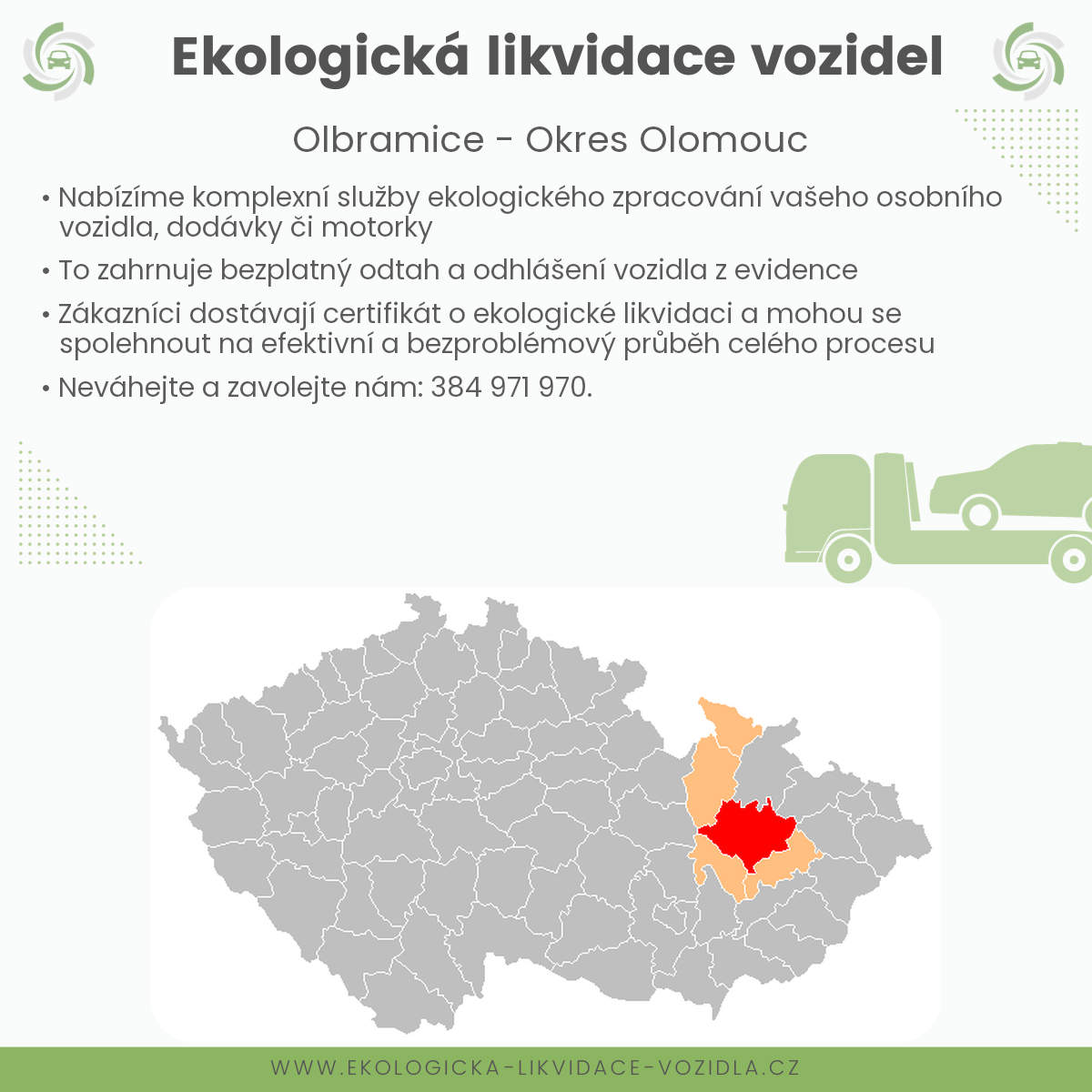 likvidace vozidel - Olbramice