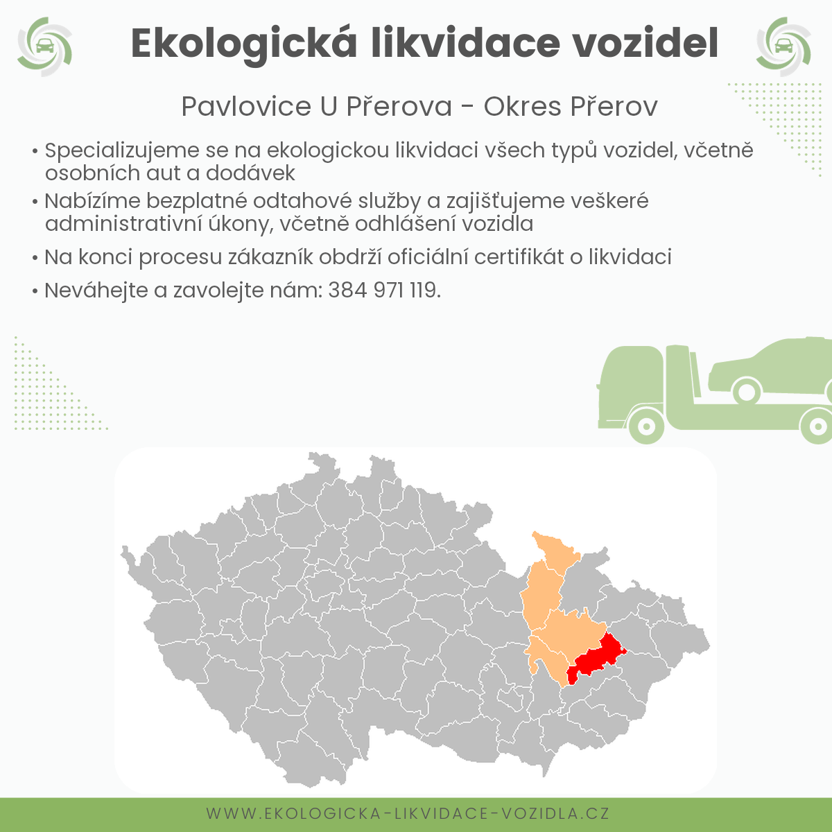 likvidace vozidel - Pavlovice u Přerova