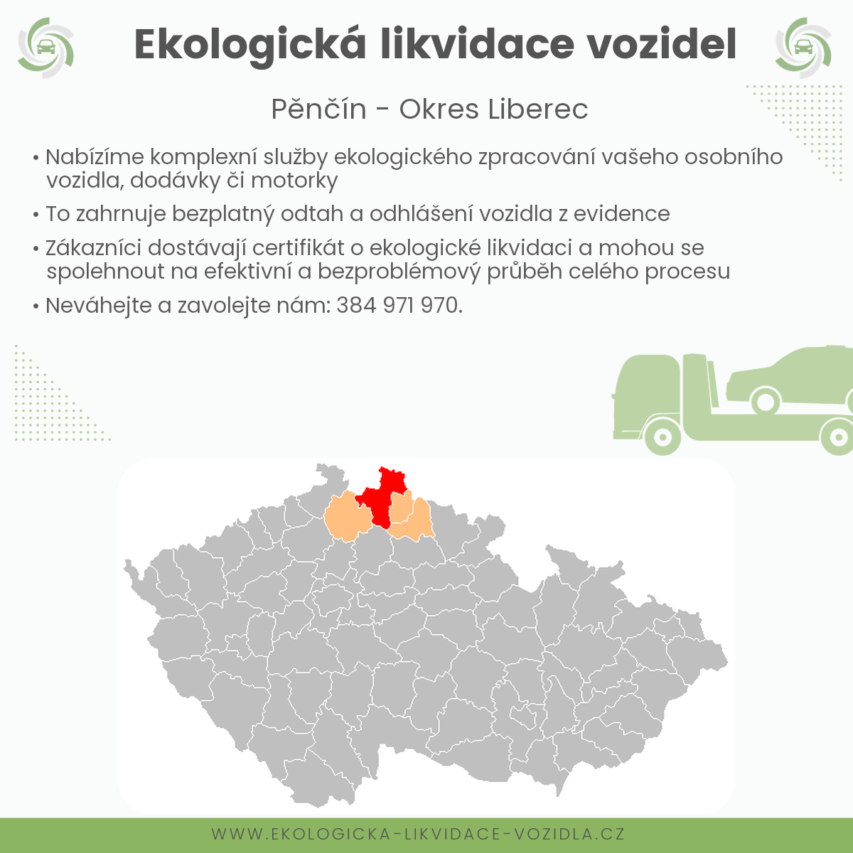 likvidace vozidel - Pěnčín