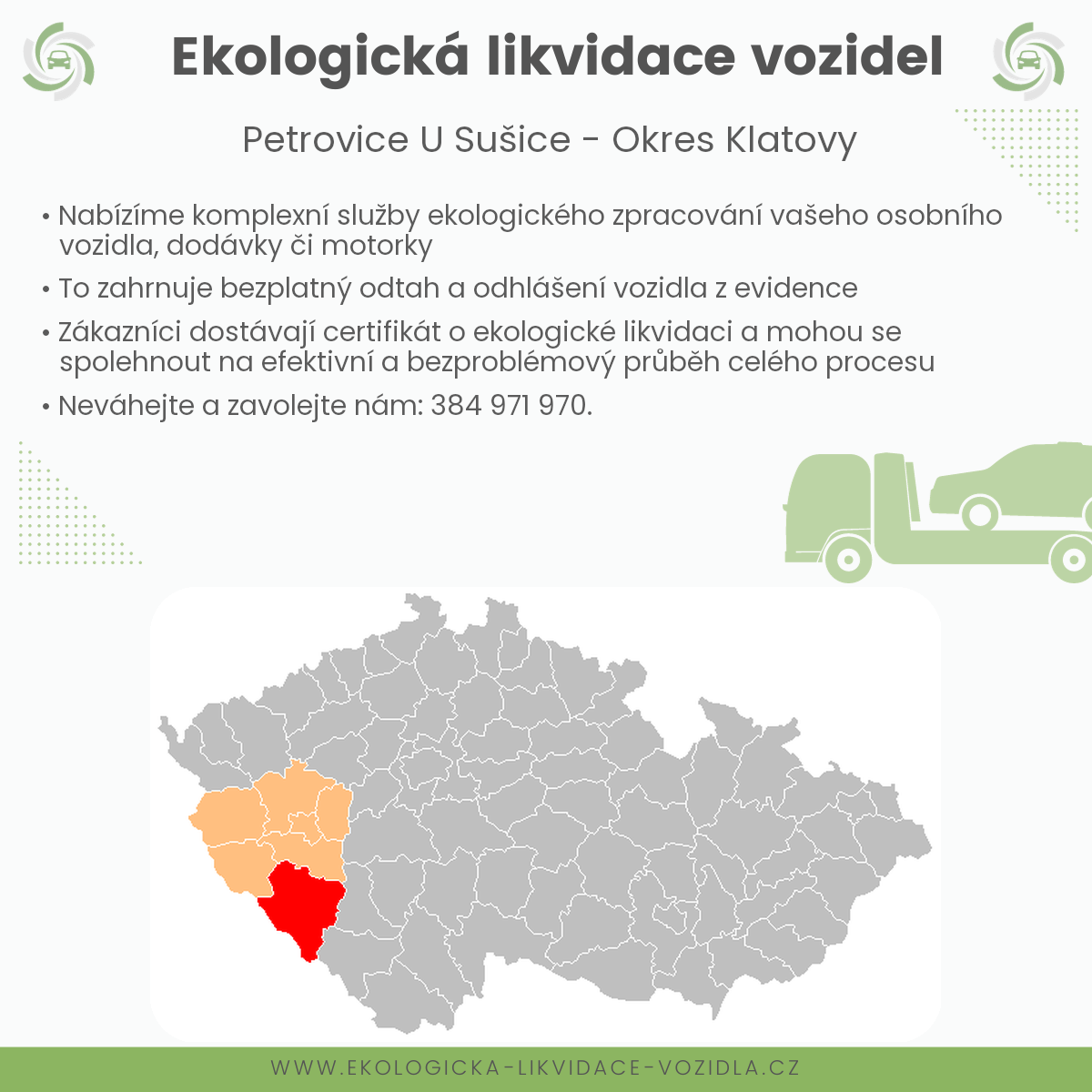 likvidace vozidel - Petrovice u Sušice