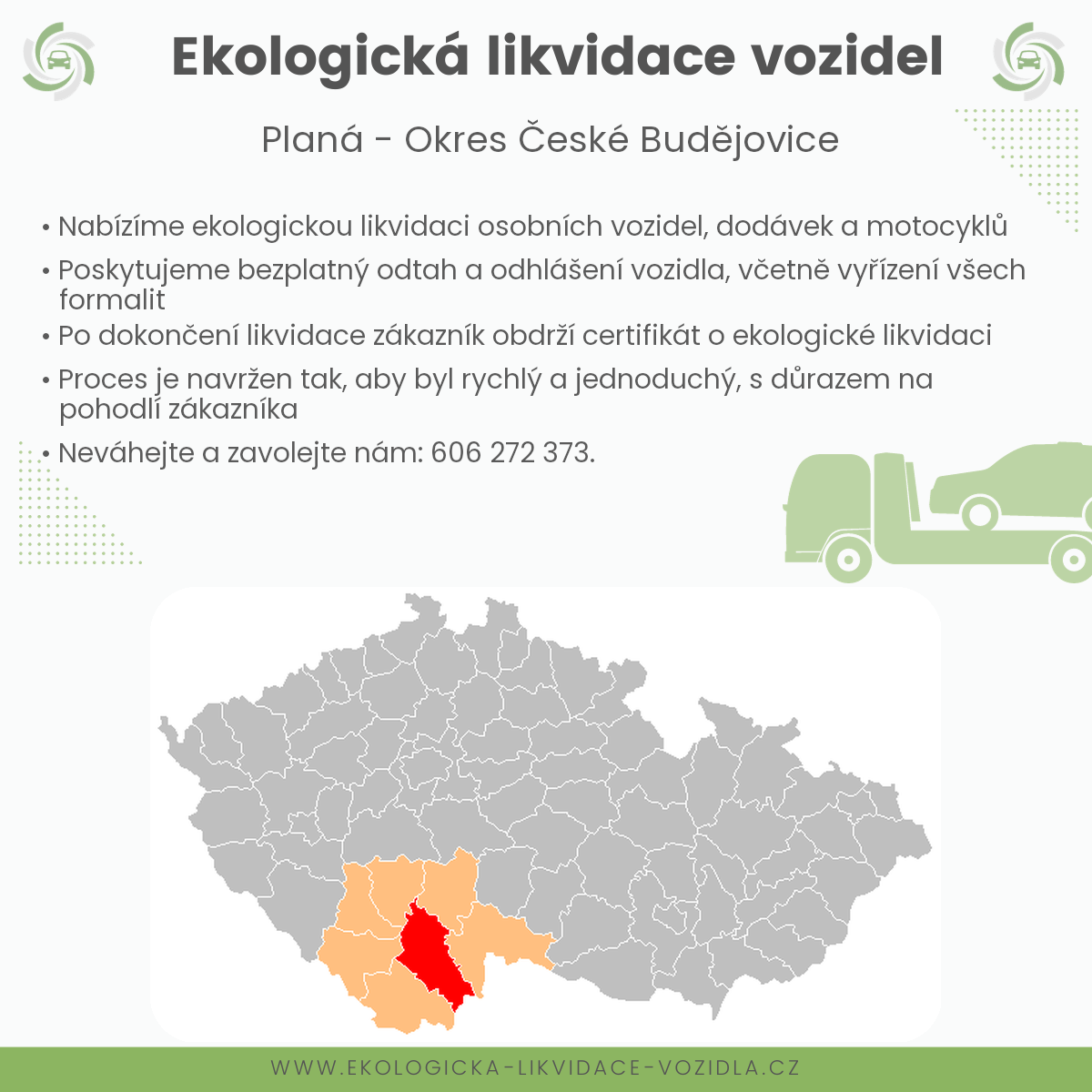 likvidace vozidel - Planá