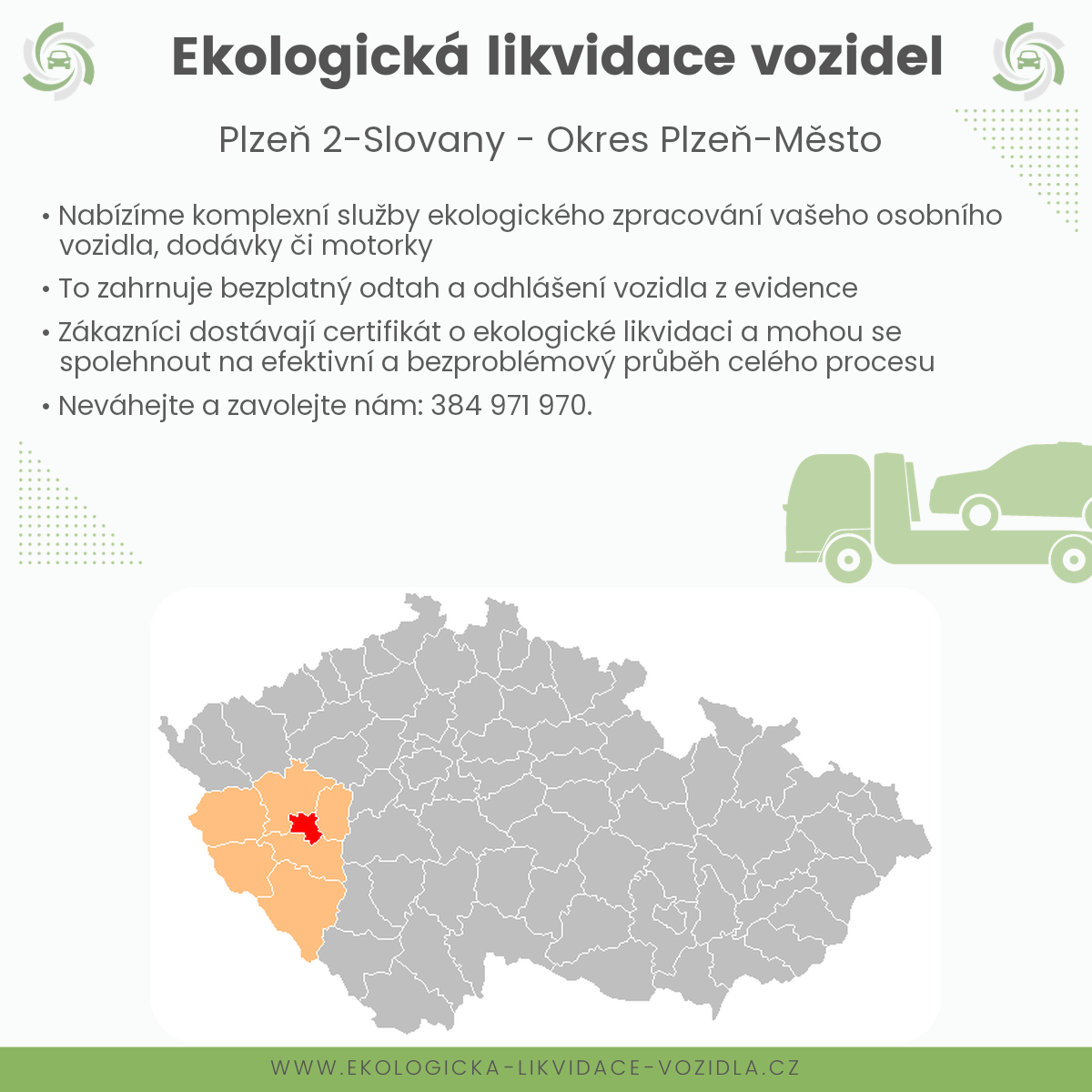 likvidace vozidel - Plzeň 2-Slovany