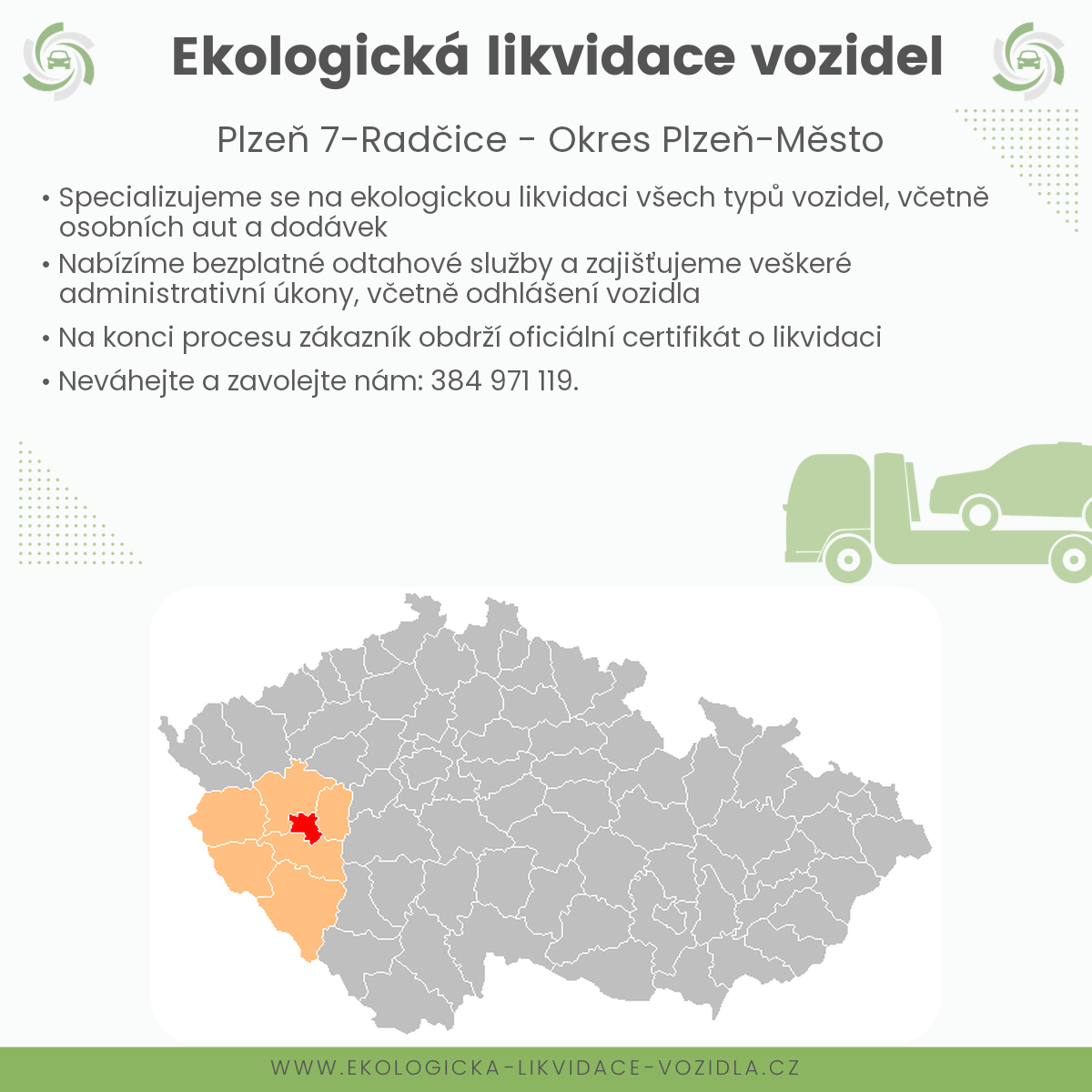 likvidace vozidel - Plzeň 7-Radčice