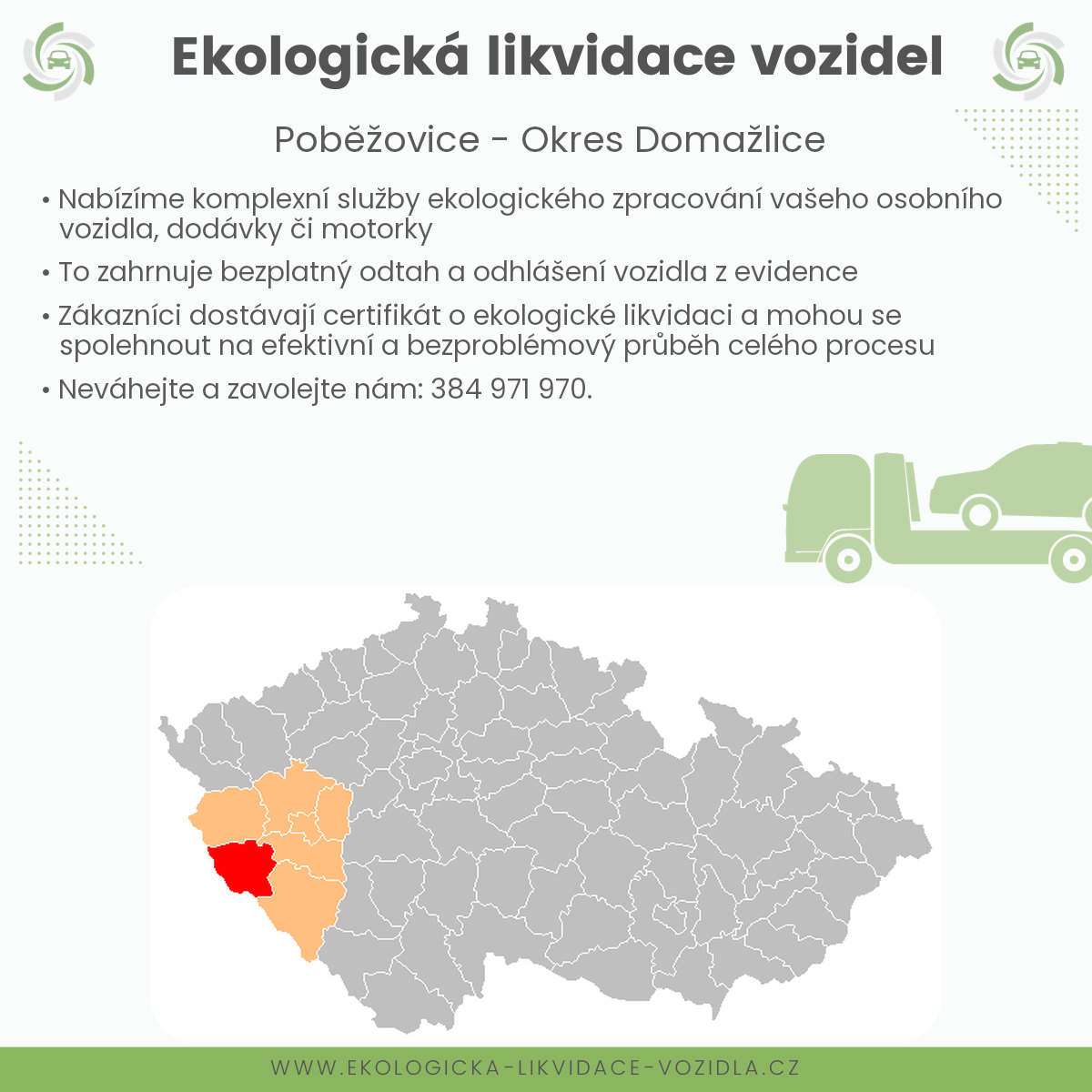 likvidace vozidel - Poběžovice