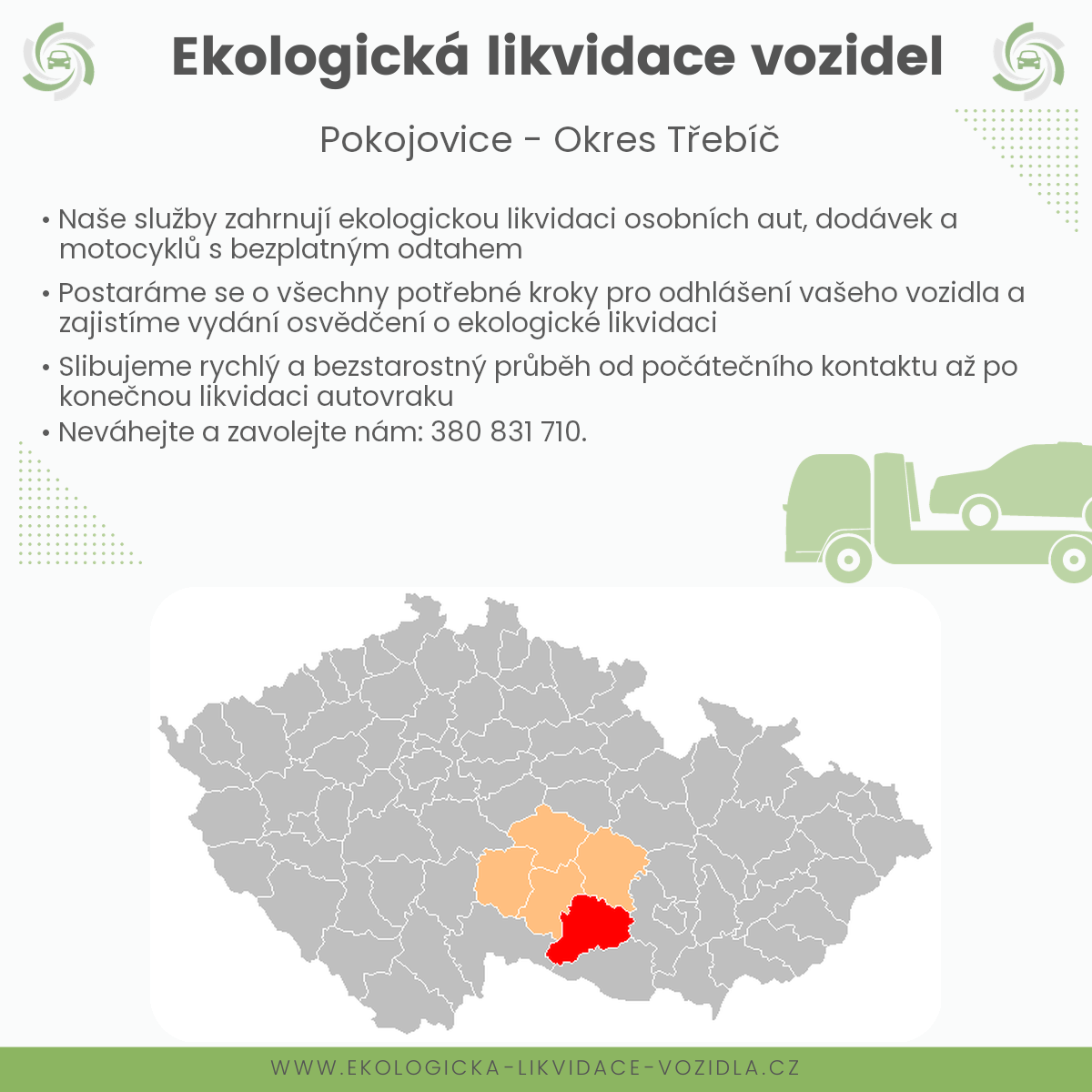 likvidace vozidel - Pokojovice