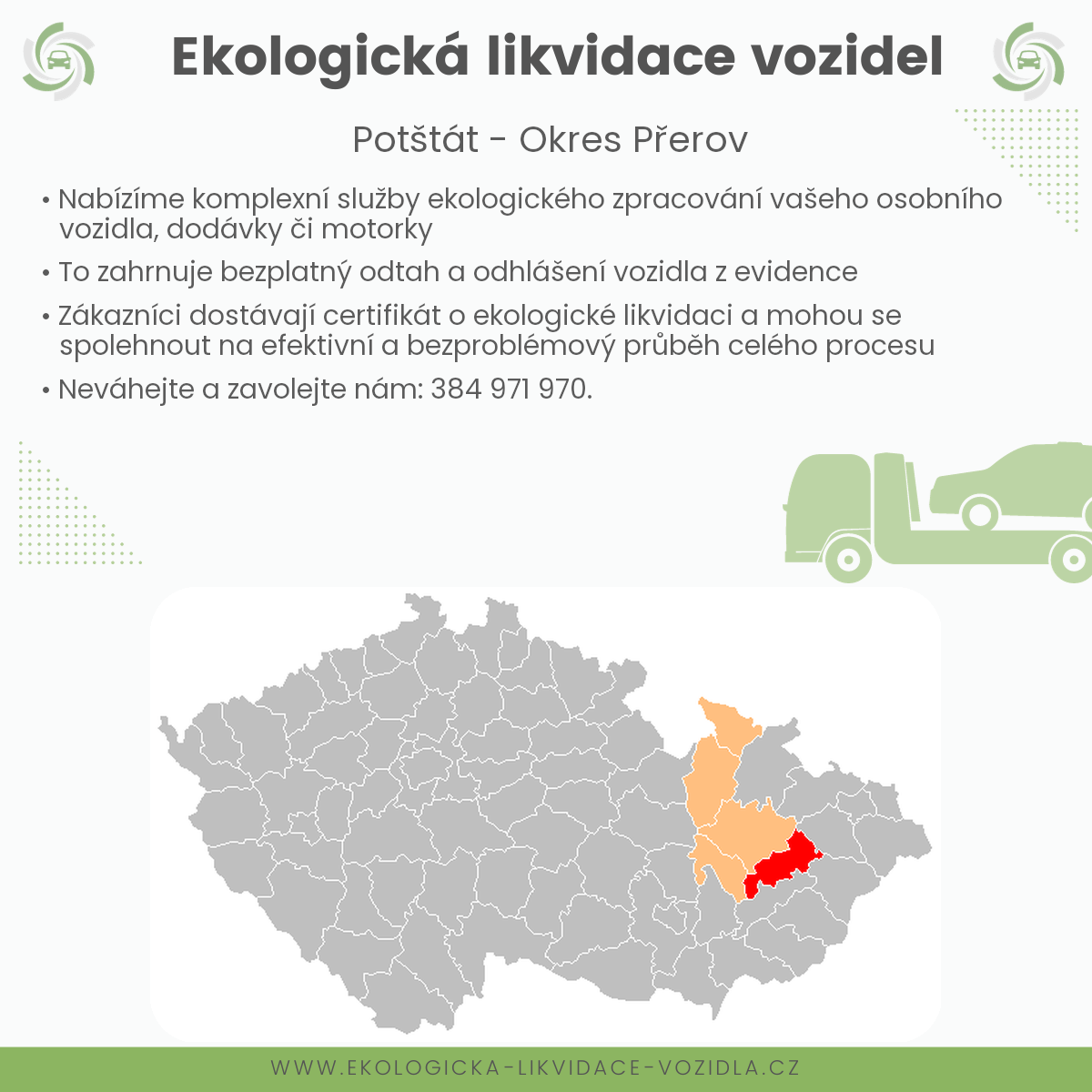 likvidace vozidel - Potštát