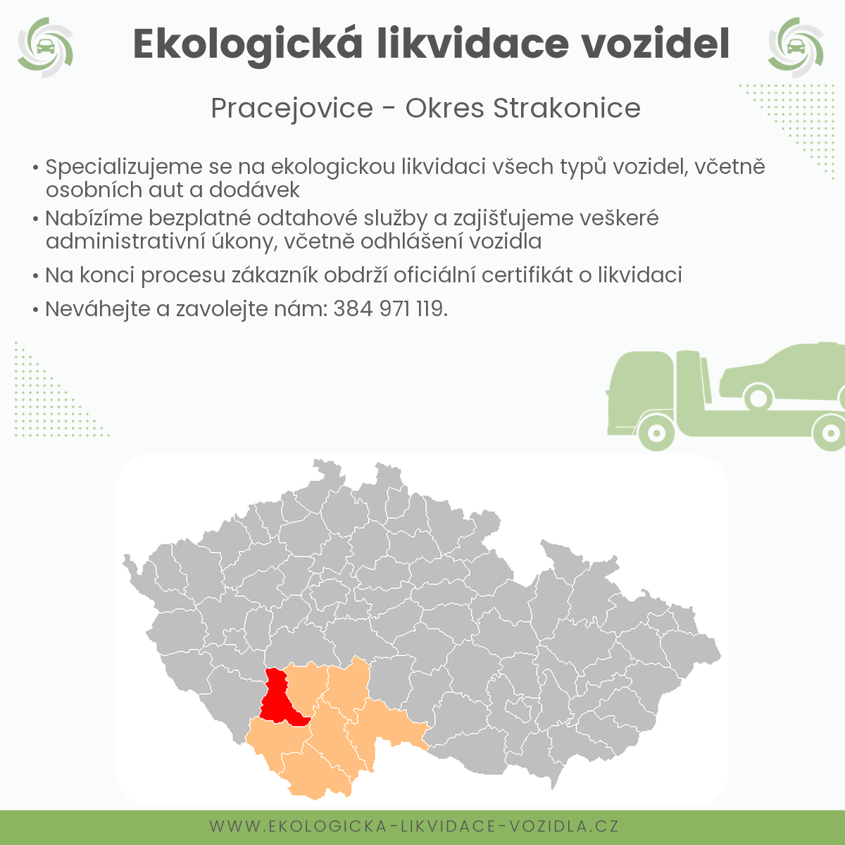 likvidace vozidel - Pracejovice