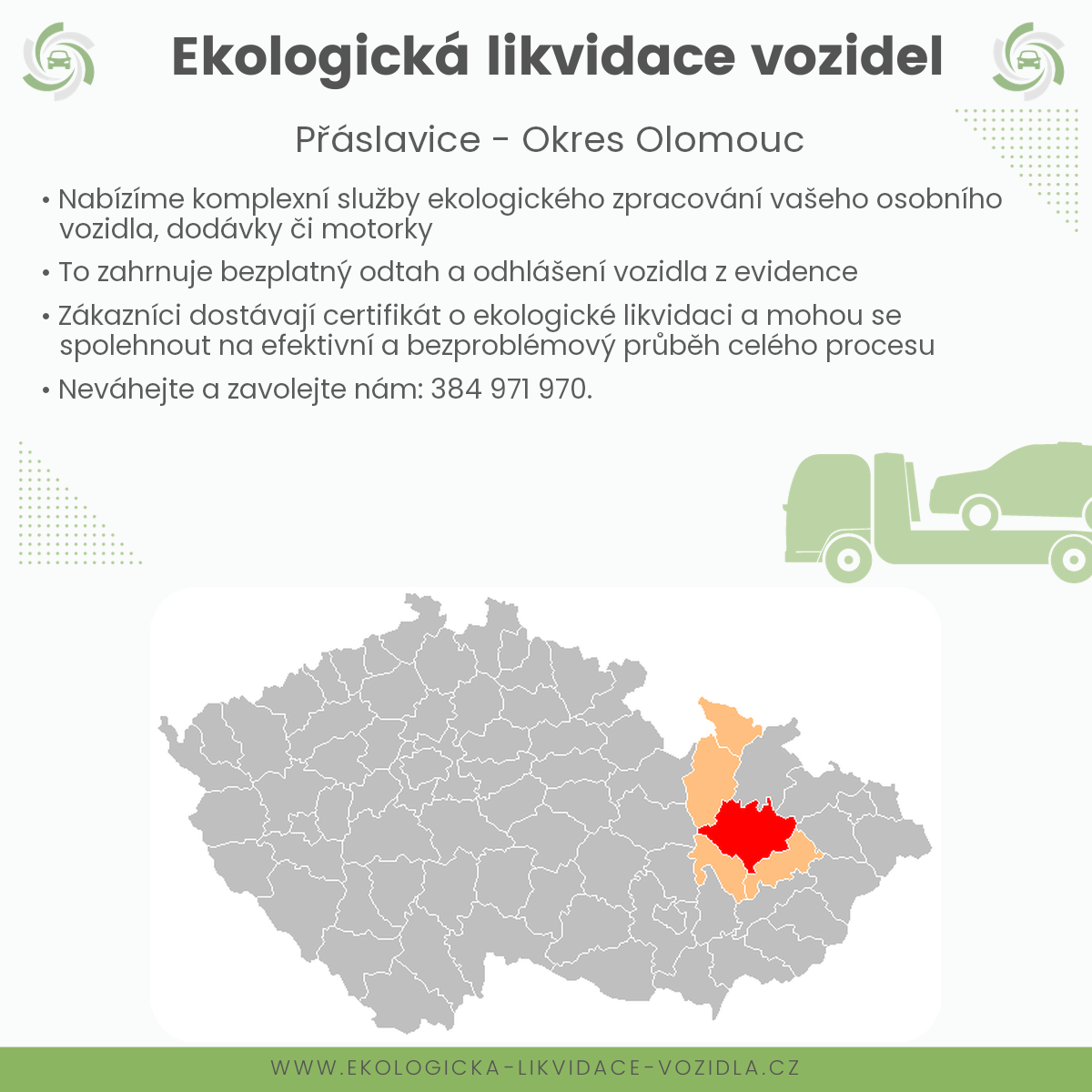 likvidace vozidel - Přáslavice