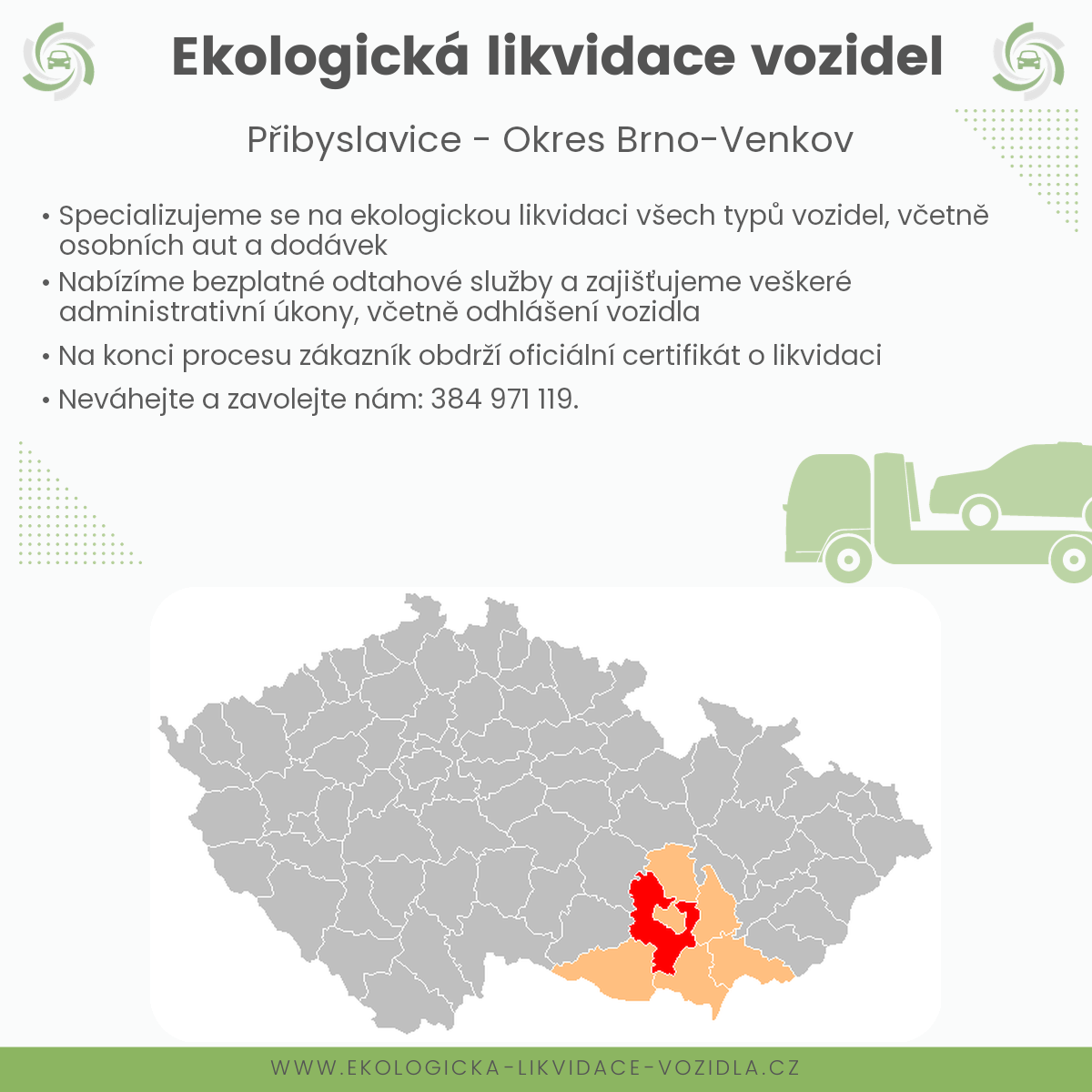 likvidace vozidel - Přibyslavice