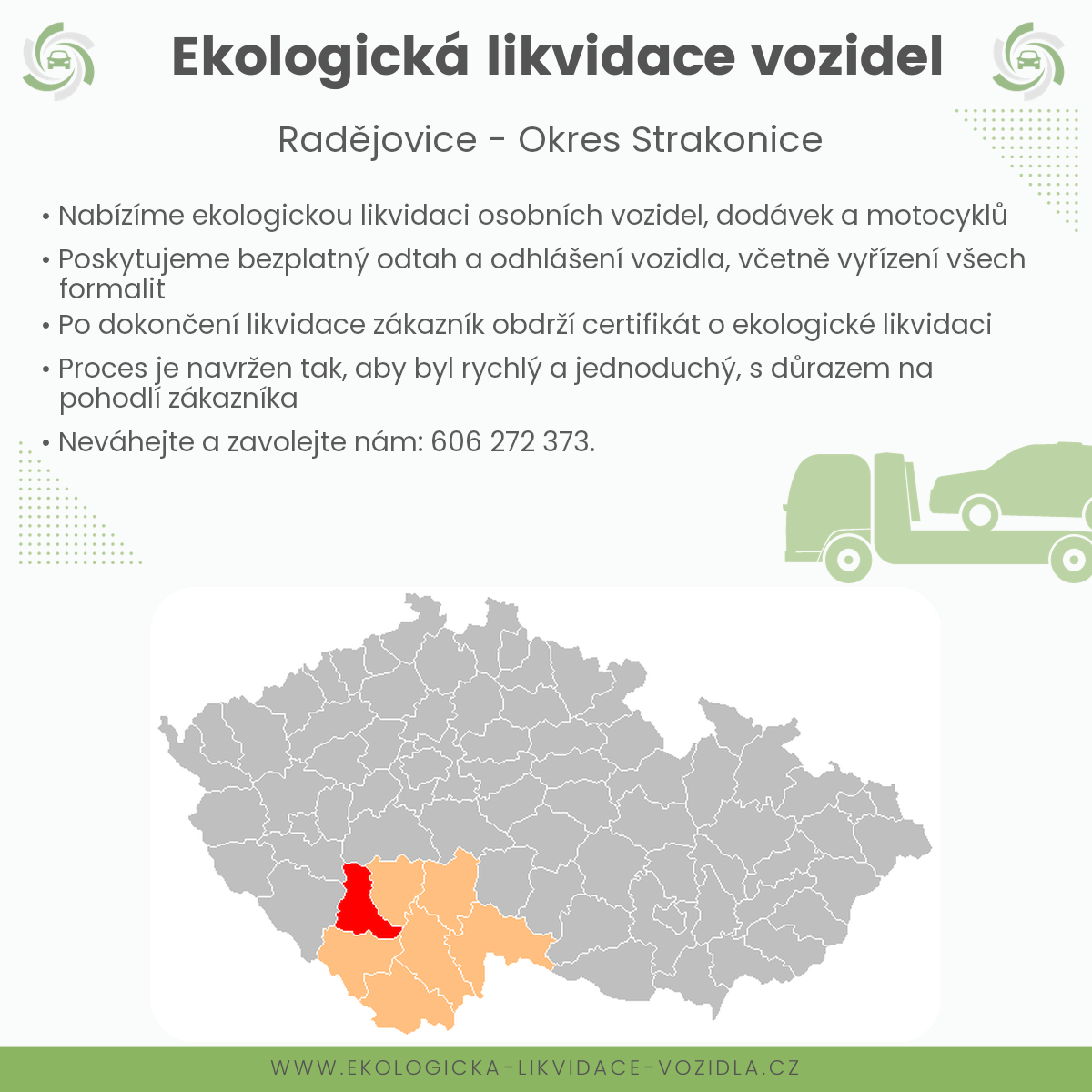 likvidace vozidel - Radějovice