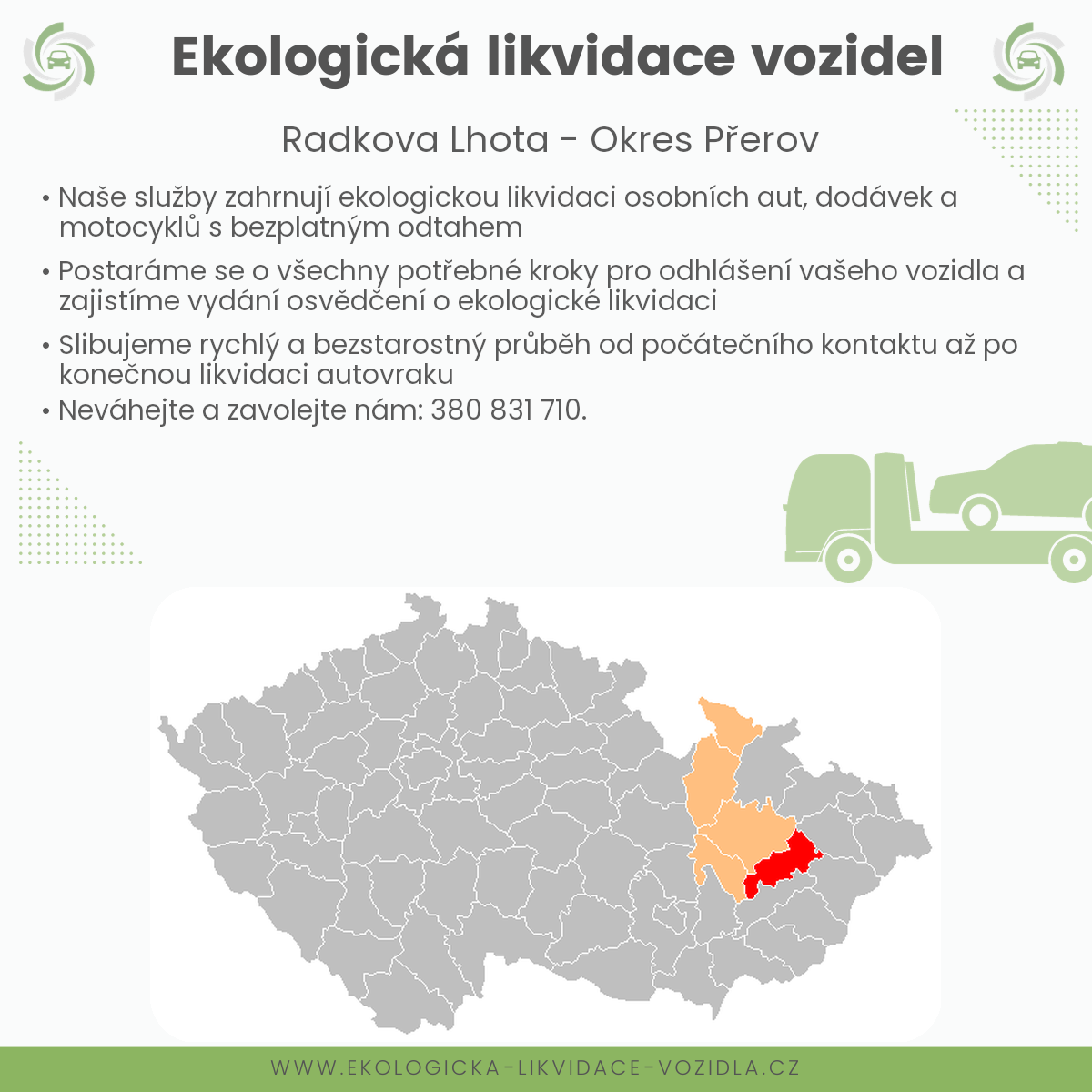 likvidace vozidel - Radkova Lhota