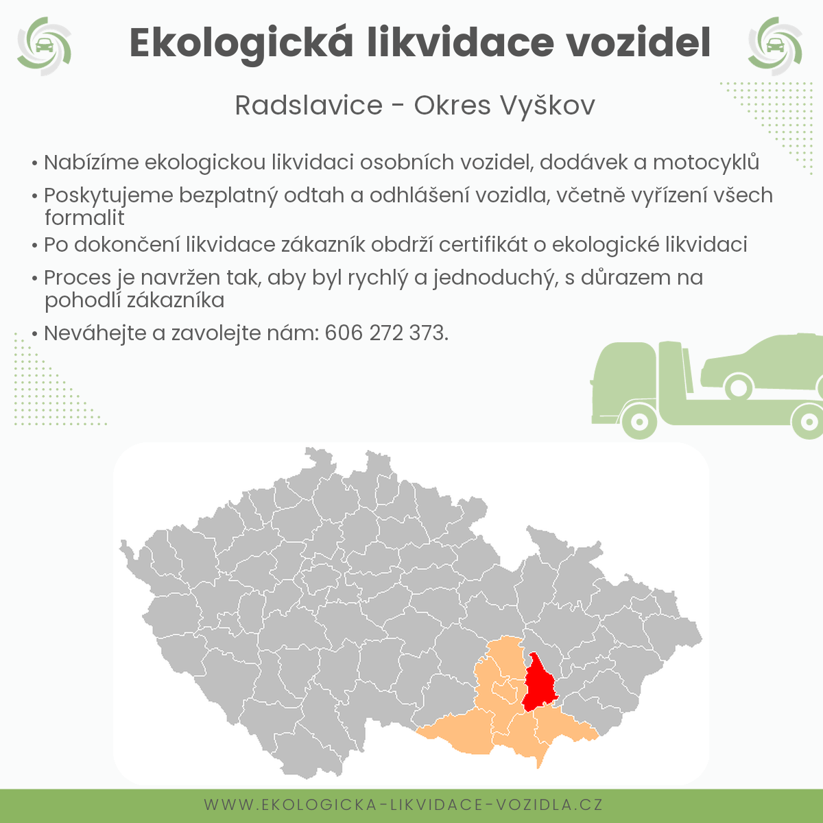 likvidace vozidel - Radslavice