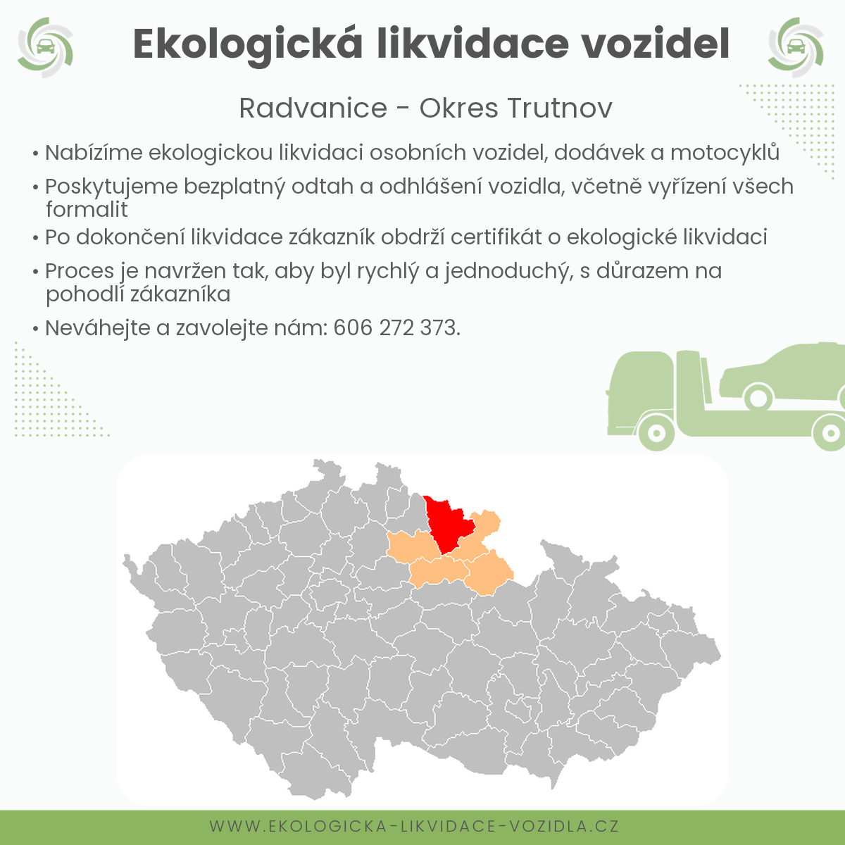 likvidace vozidel - Radvanice