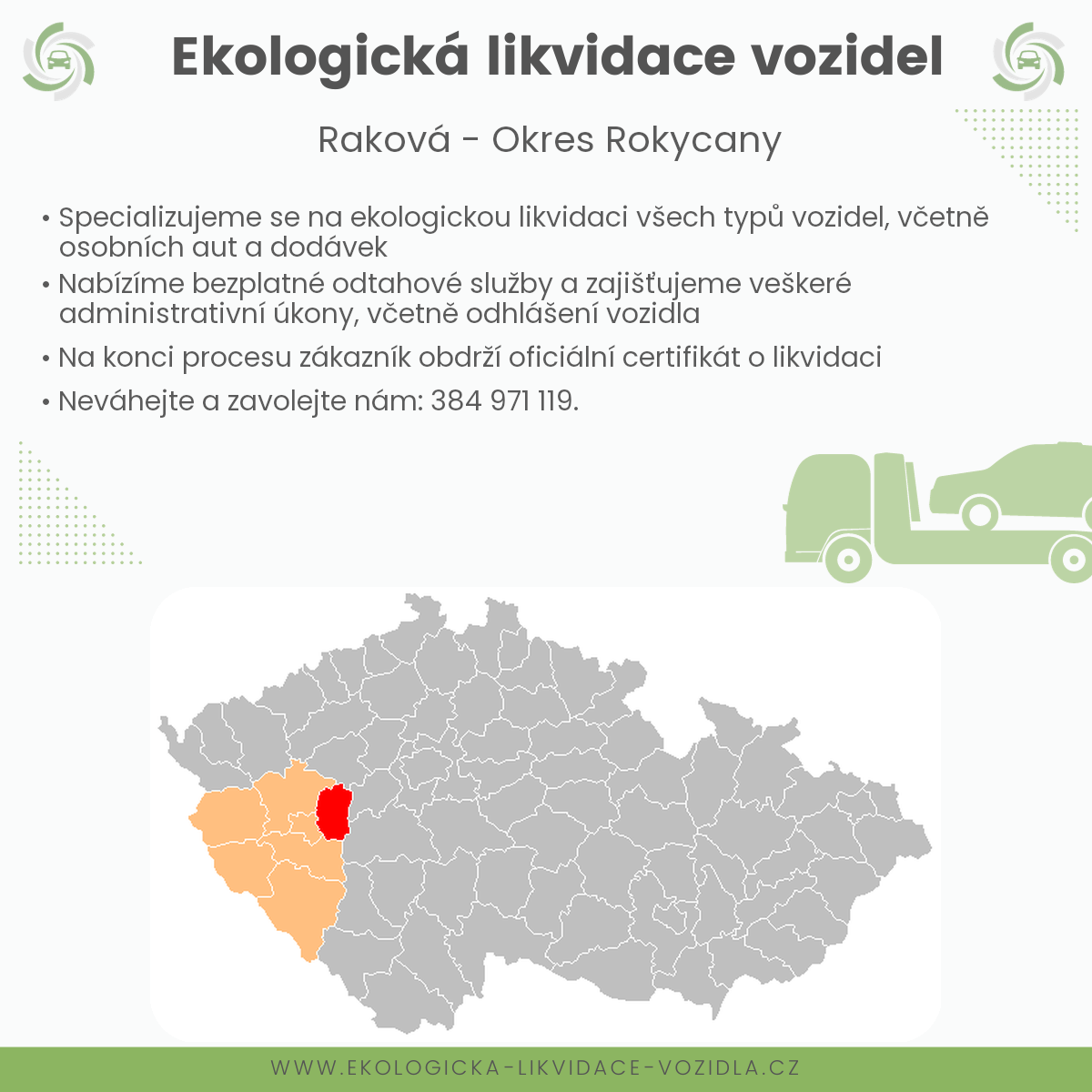 likvidace vozidel - Raková