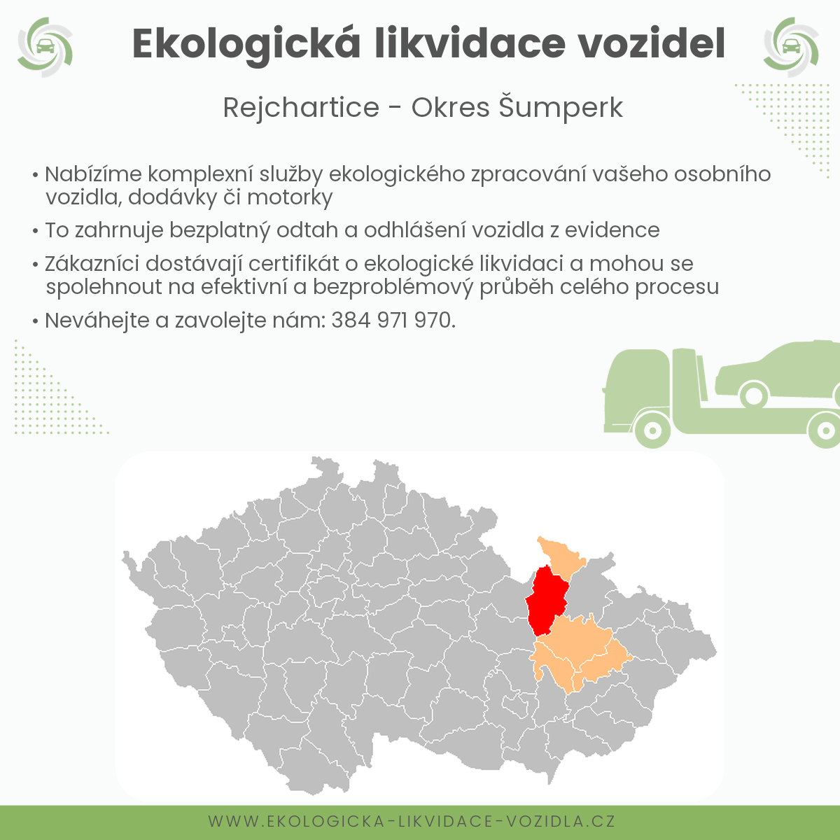 likvidace vozidel - Rejchartice