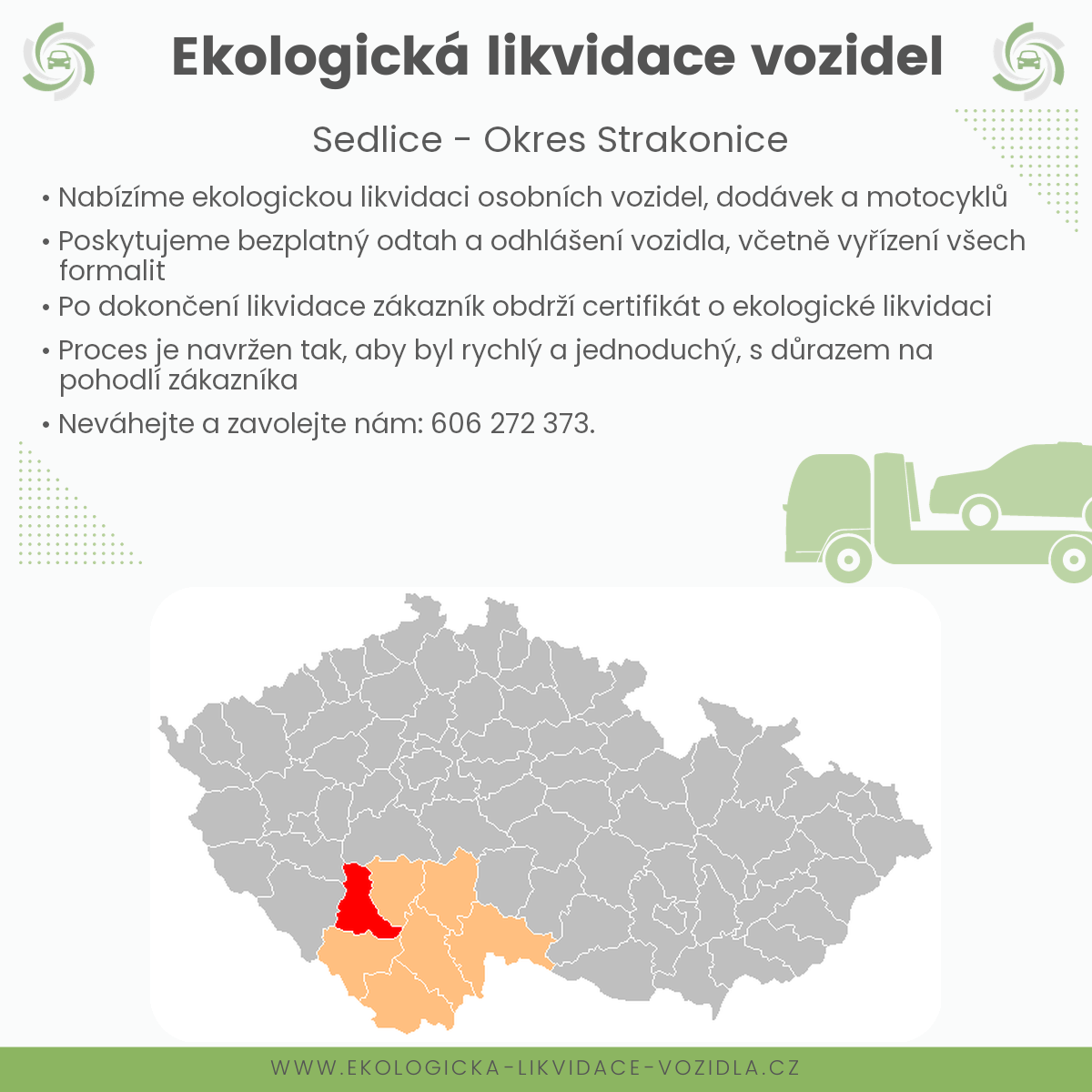 likvidace vozidel - Sedlice