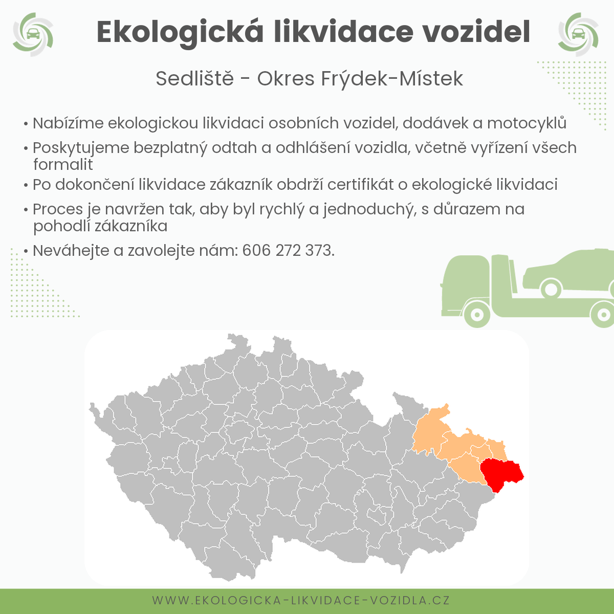 likvidace vozidel - Sedliště