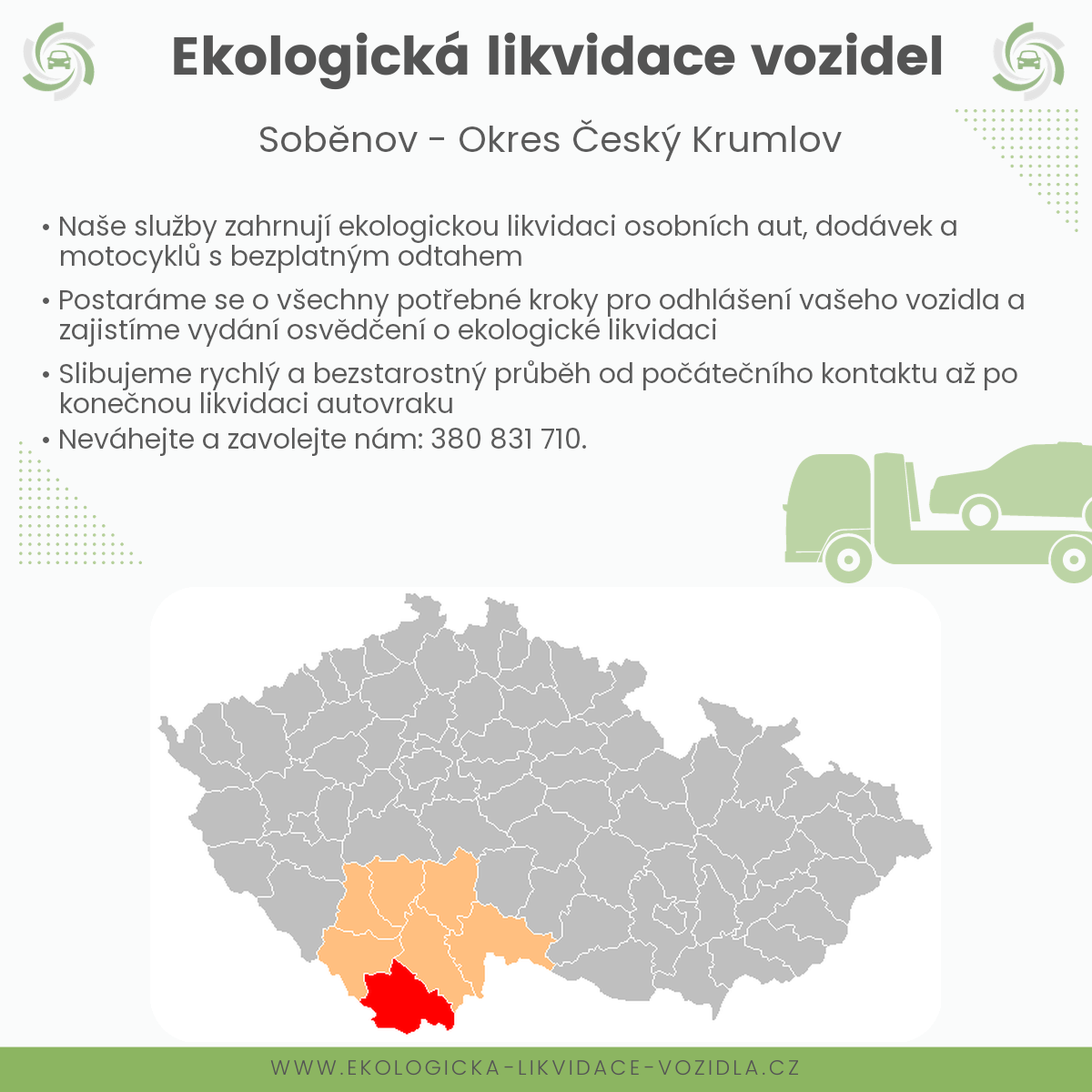 likvidace vozidel - Soběnov