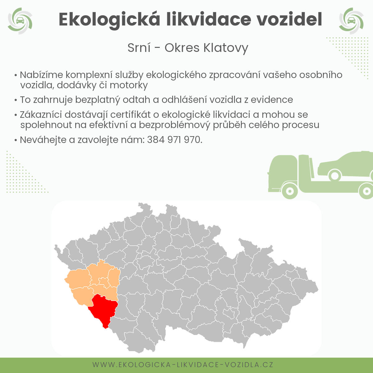 likvidace vozidel - Srní