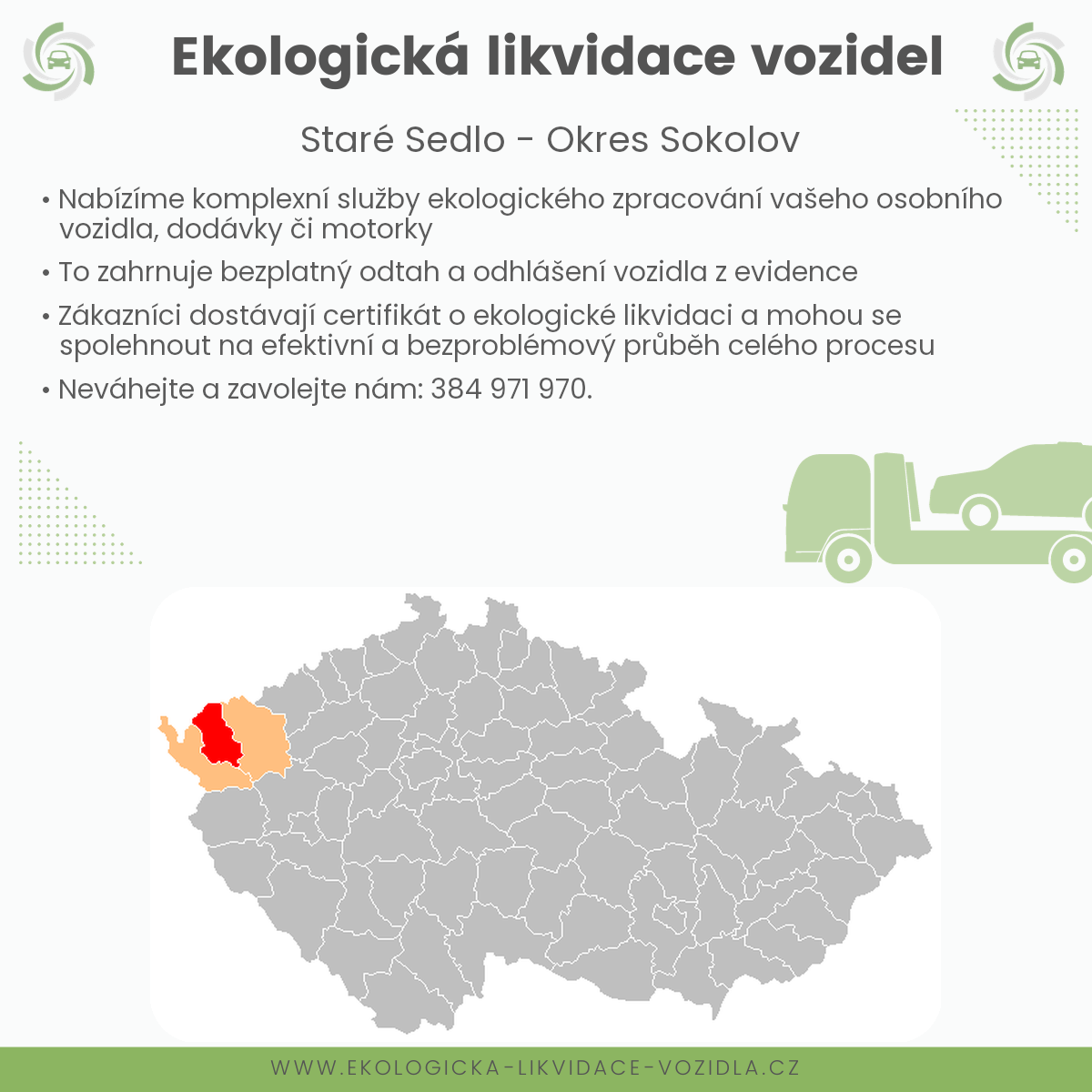 likvidace vozidel - Staré Sedlo