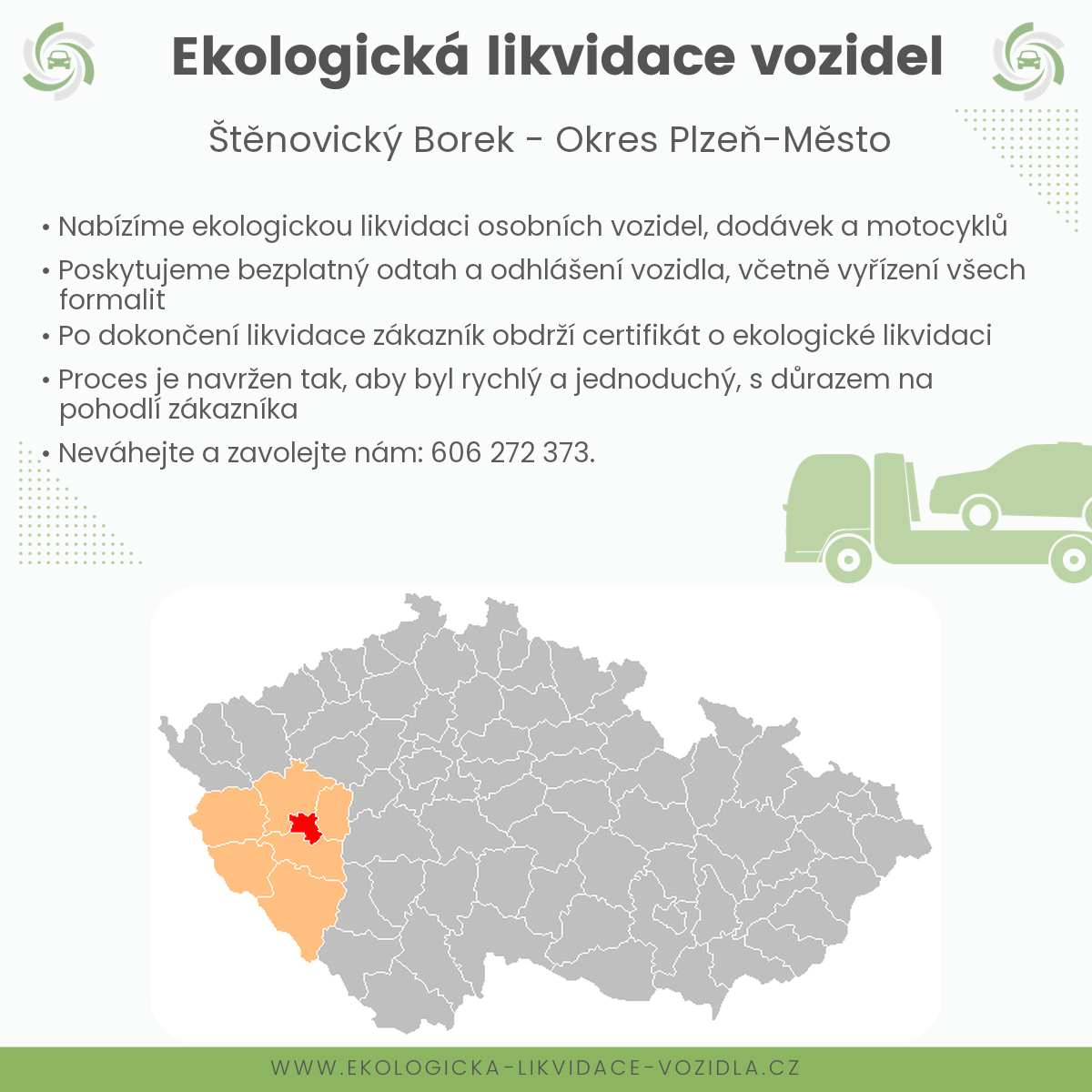likvidace vozidel - Štěnovický Borek