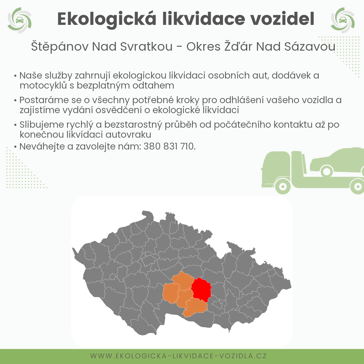 likvidace vozidel - Štěpánov nad Svratkou