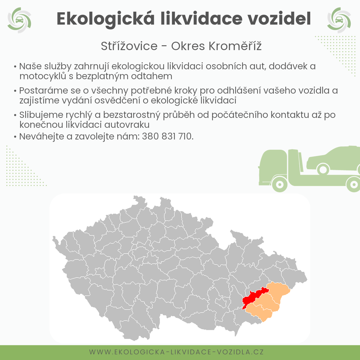 likvidace vozidel - Střížovice