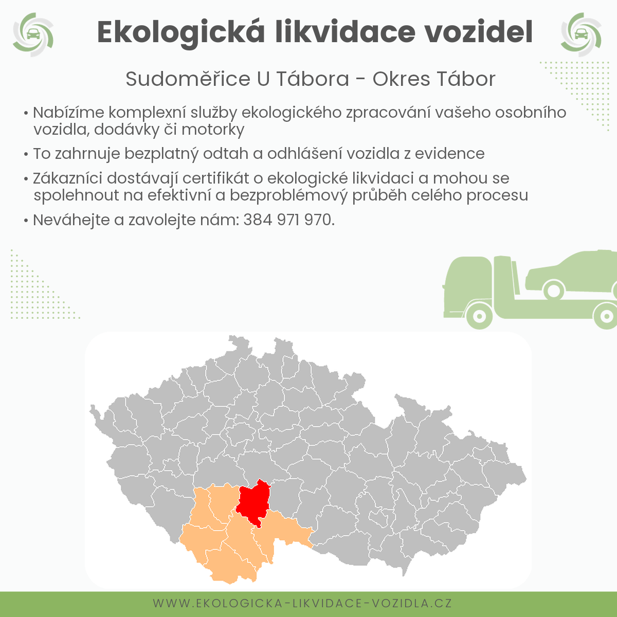 likvidace vozidel - Sudoměřice u Tábora