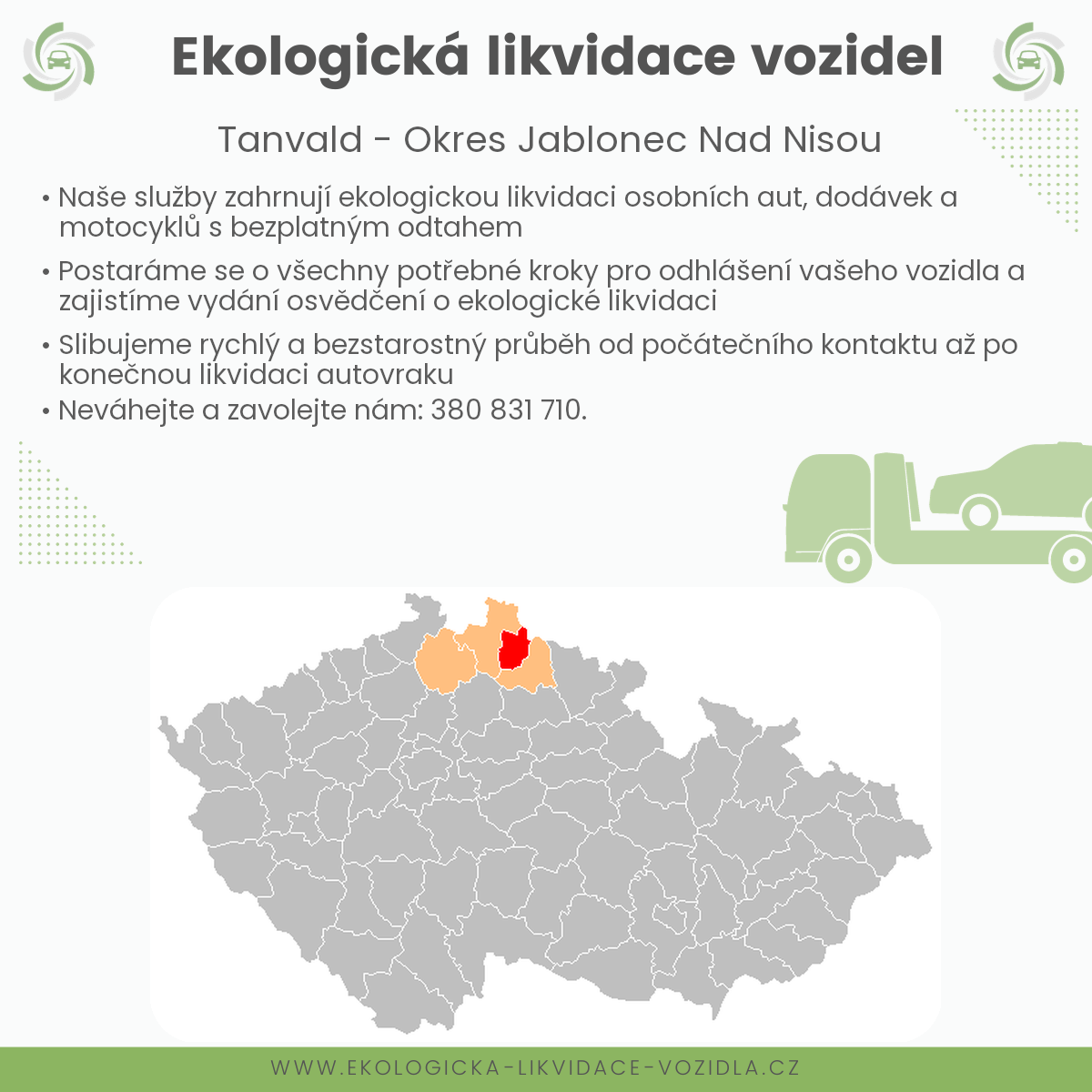 likvidace vozidel - Tanvald