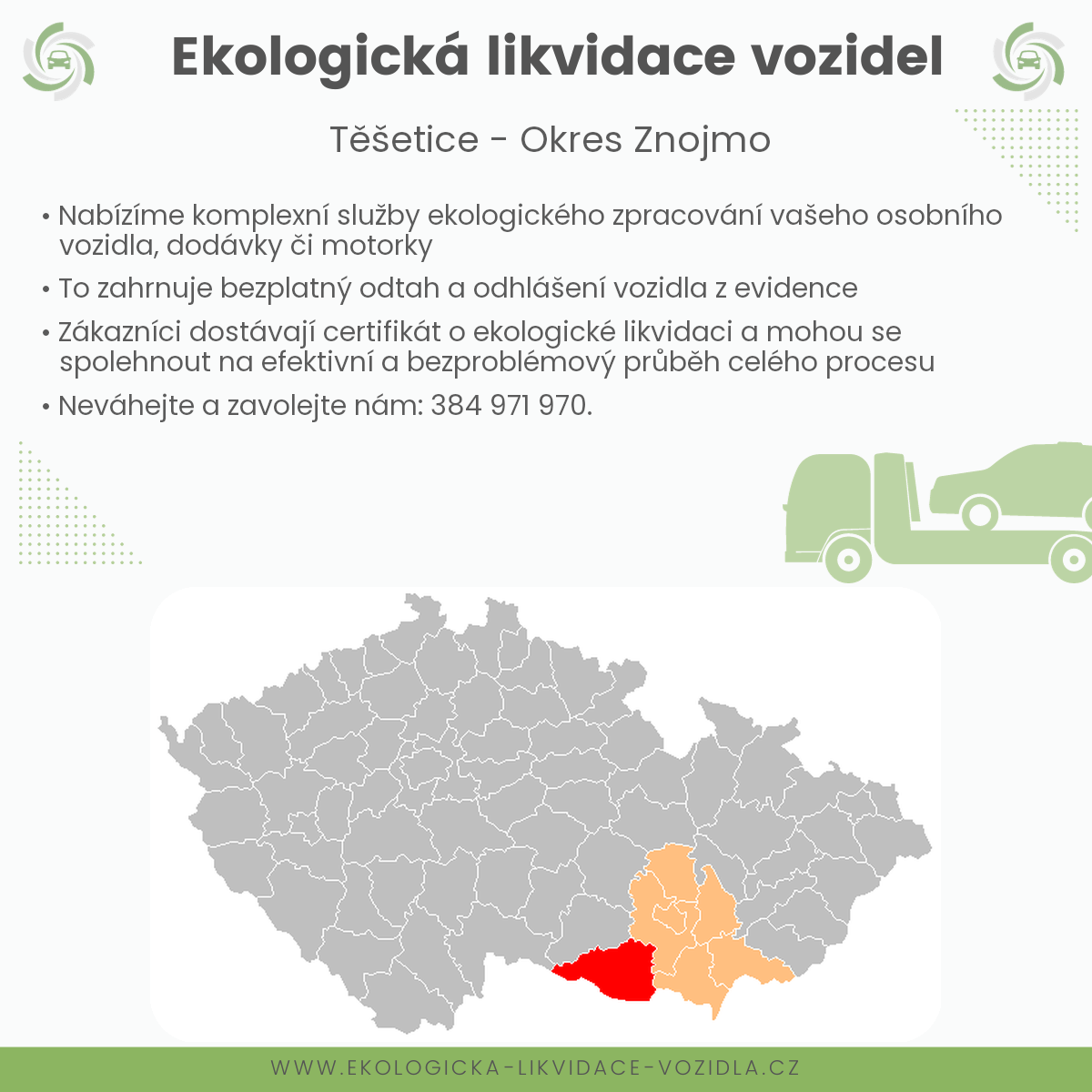 likvidace vozidel - Těšetice