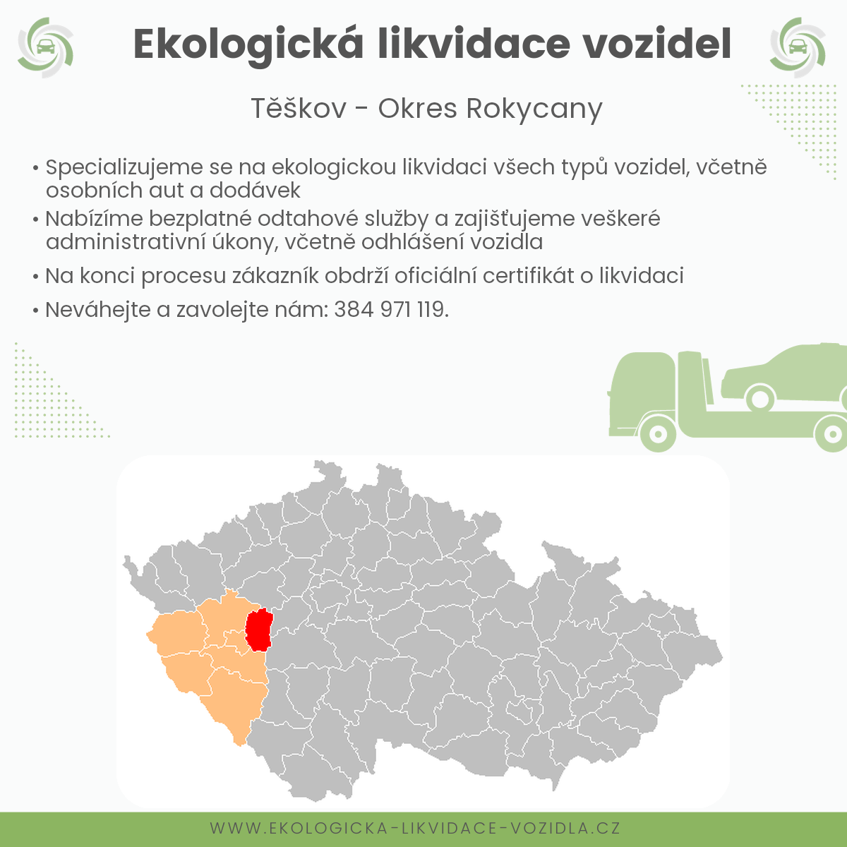 likvidace vozidel - Těškov