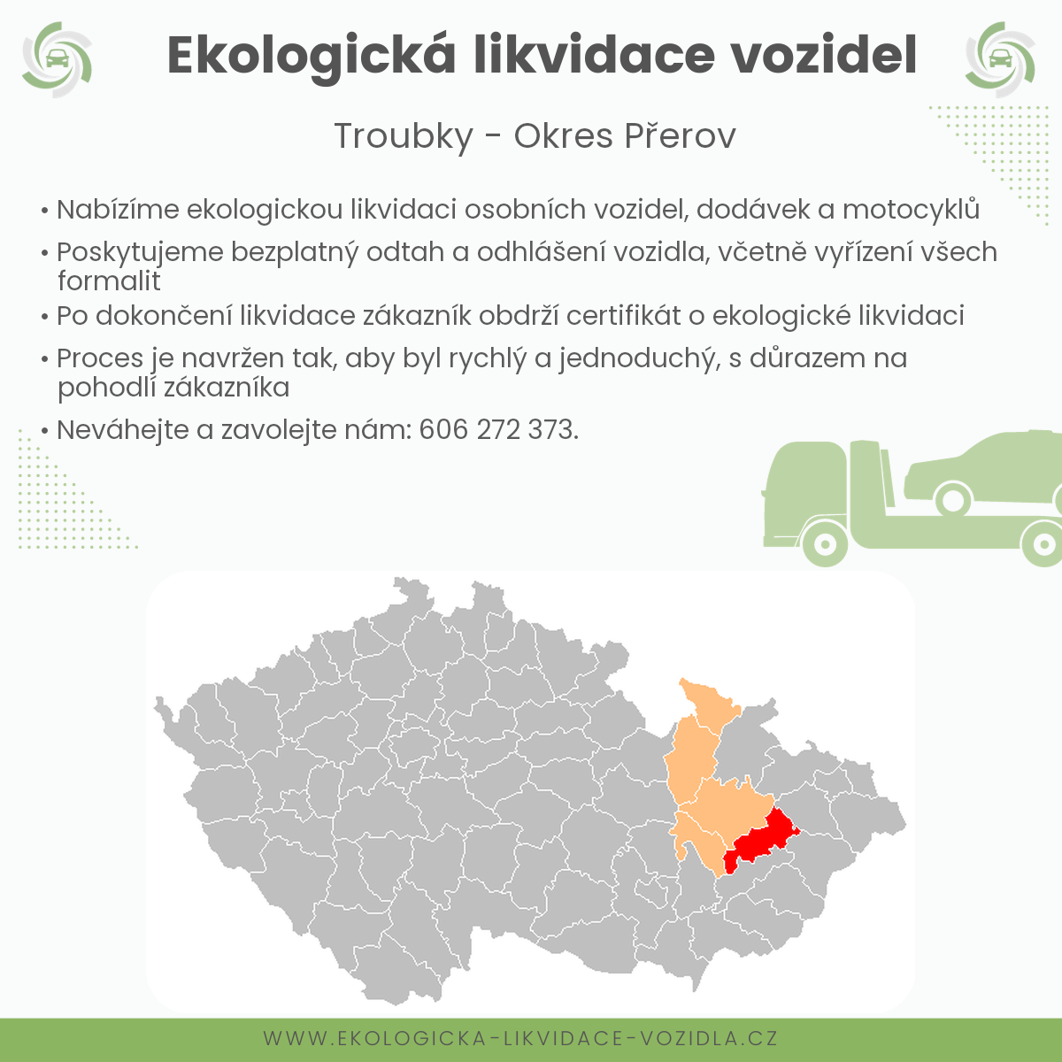 likvidace vozidel - Troubky