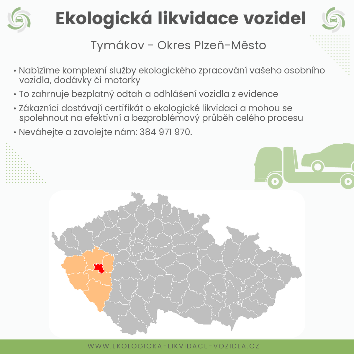 likvidace vozidel - Tymákov